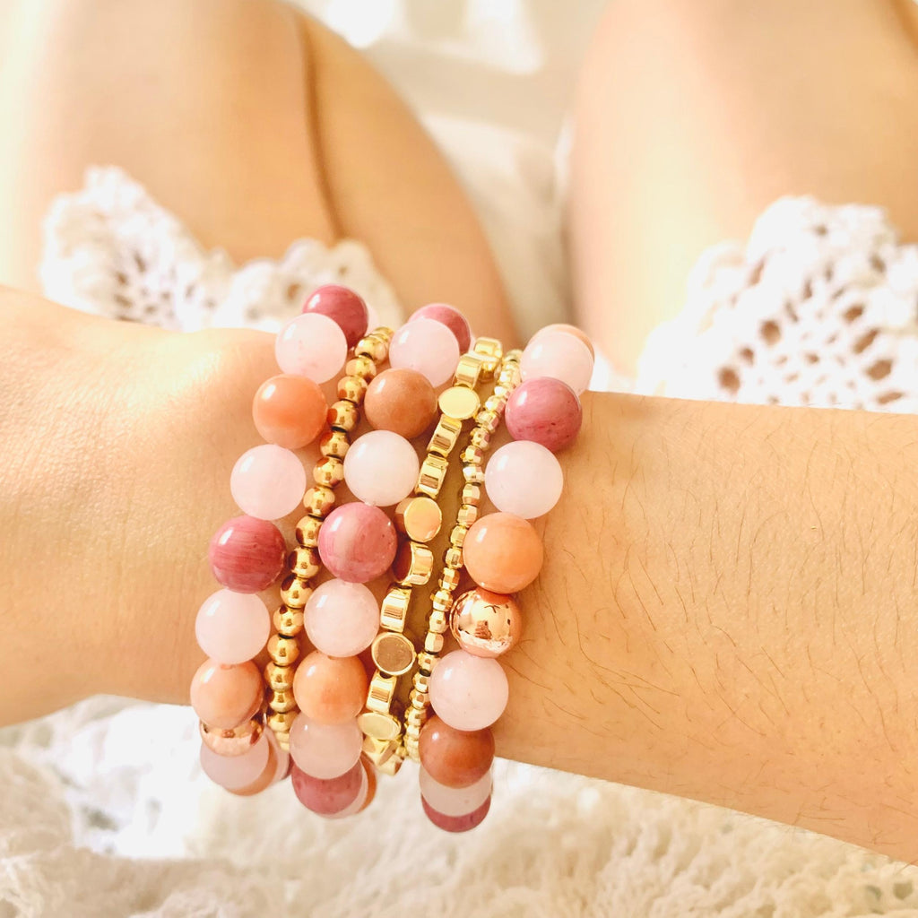 Pink Crystal Love Bracelet-4