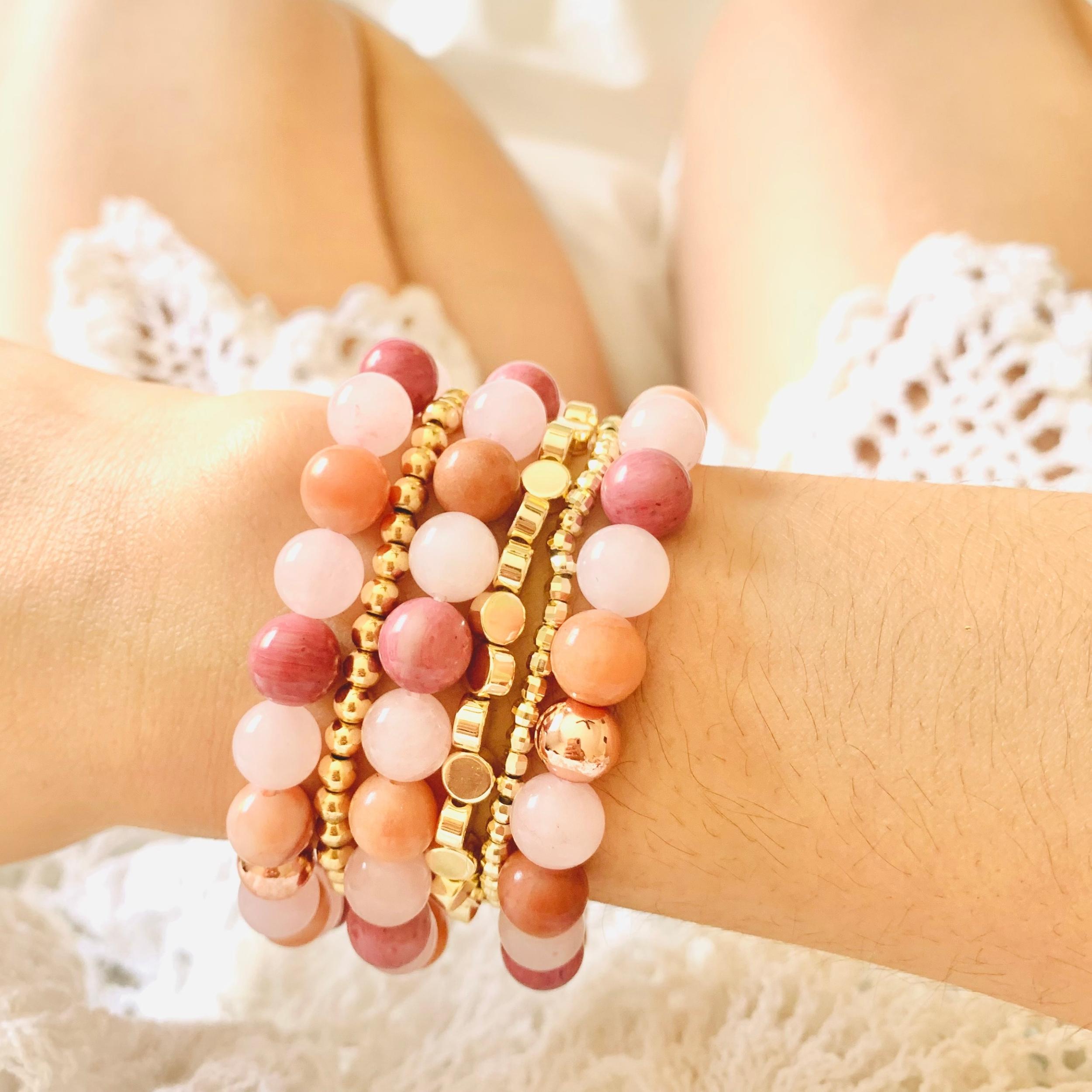 Pink Crystal Love Bracelet-4