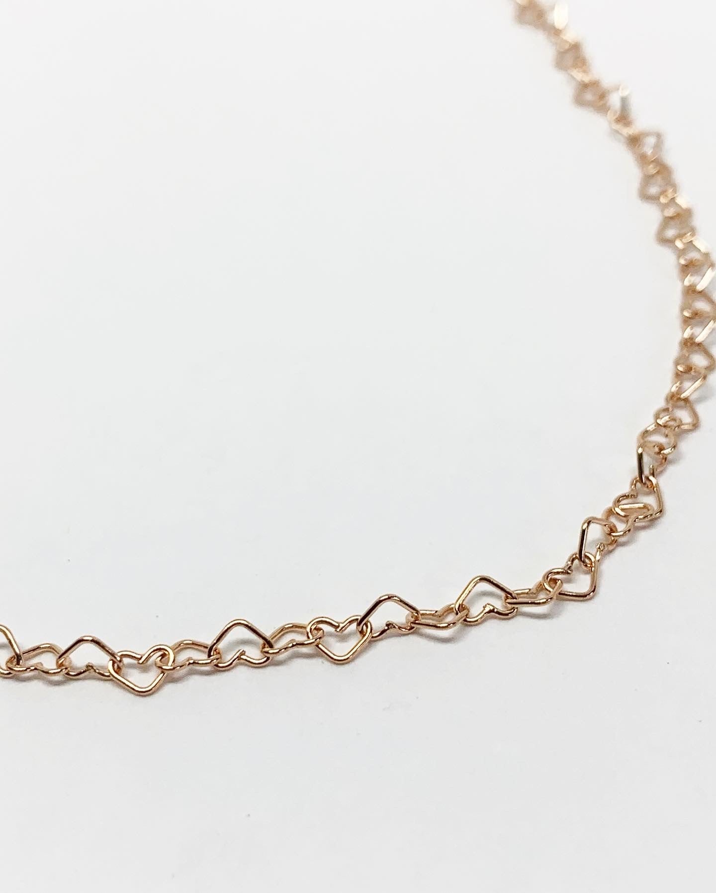 Heart Link Chain Necklace-0