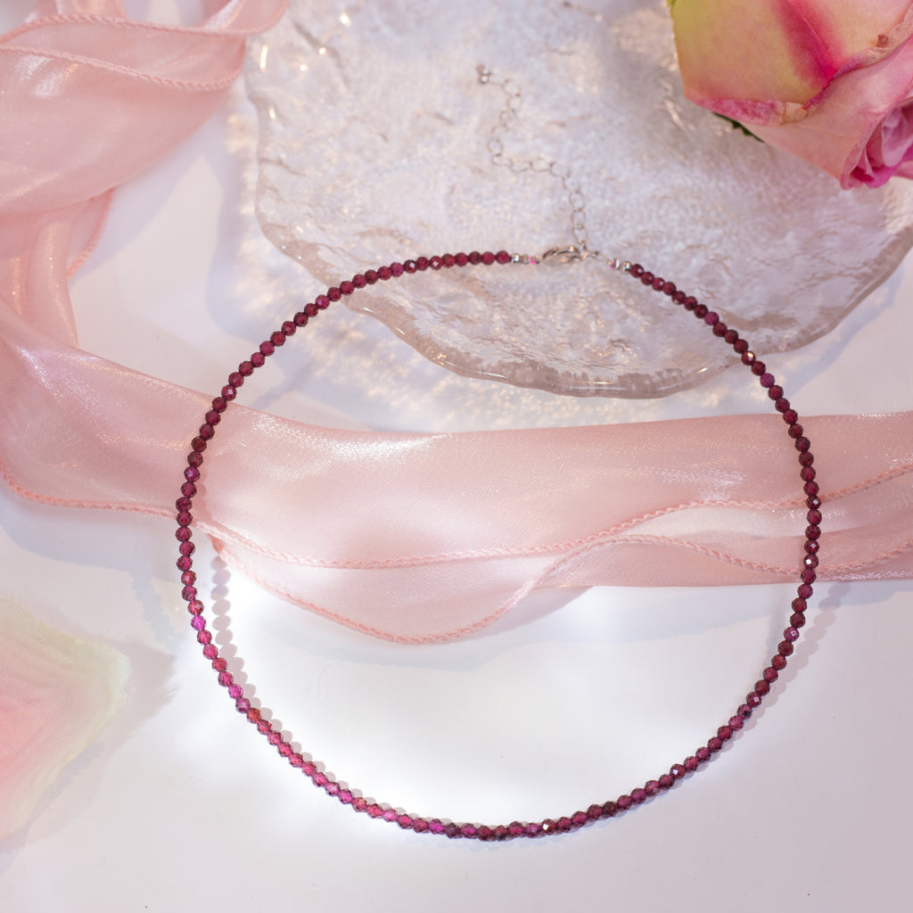 Birthstone Crystal Gemstone Choker Necklace-17