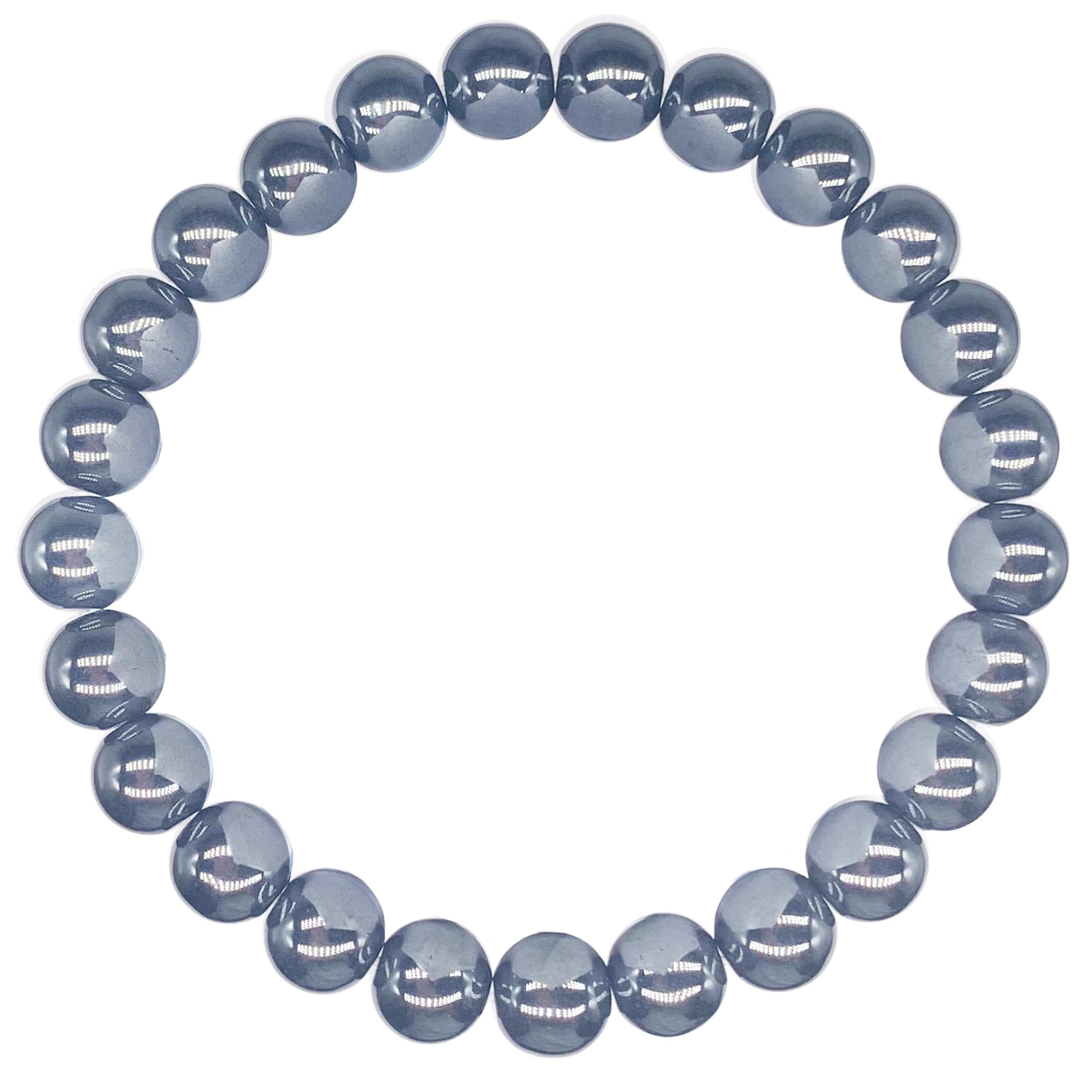 Hematite Beaded Crystal Bracelet-2