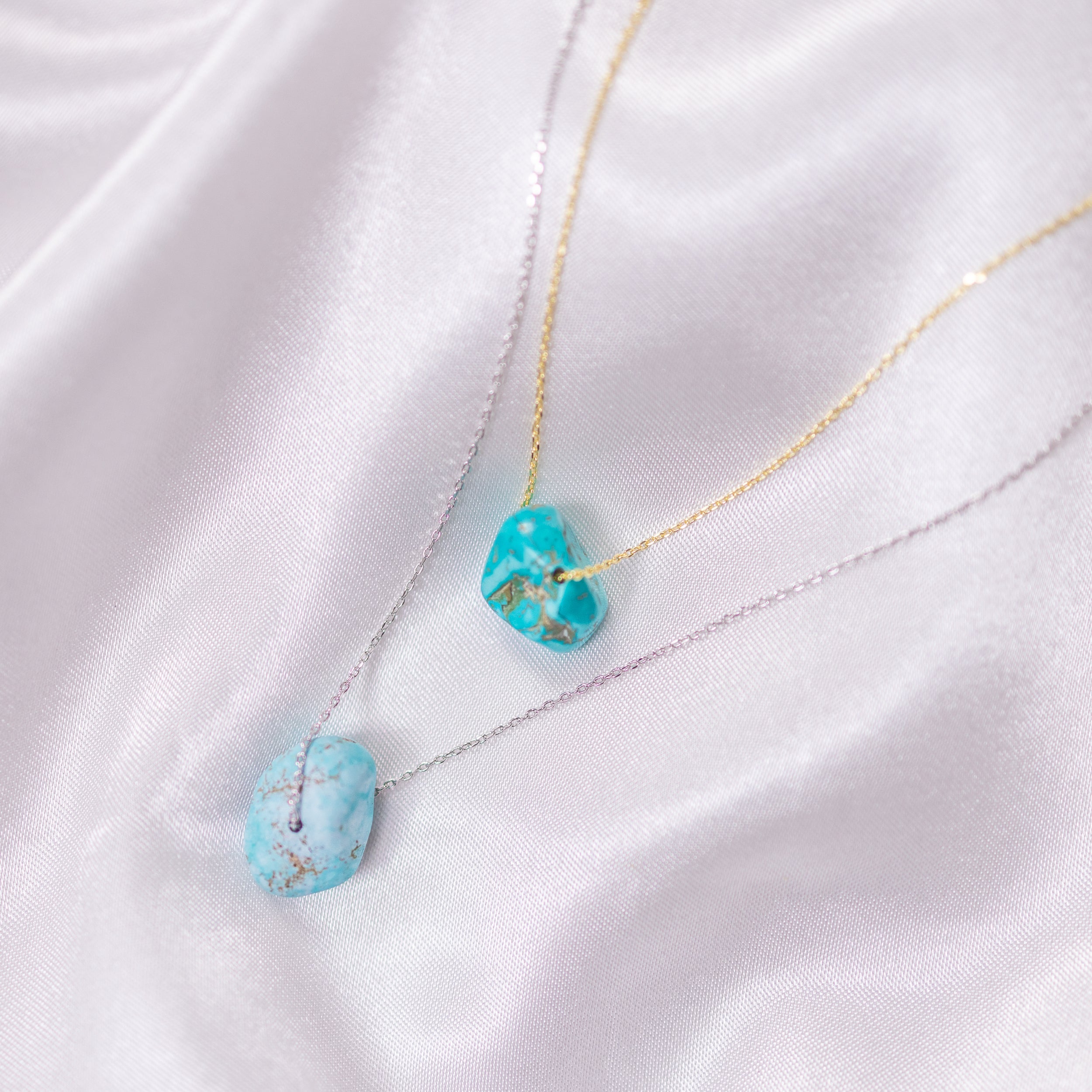 Raw Crystal 14K Gold, Silver Birthstone Necklace-18