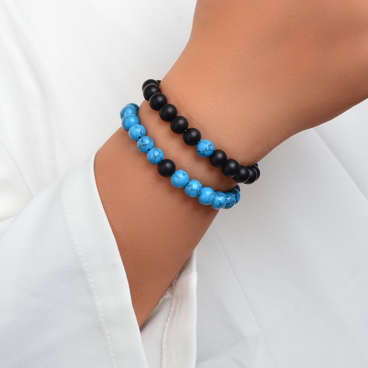 2pcs Multicolour Stretch Handmade Elastic Beads Bracelets Ethnic Jewellery-3