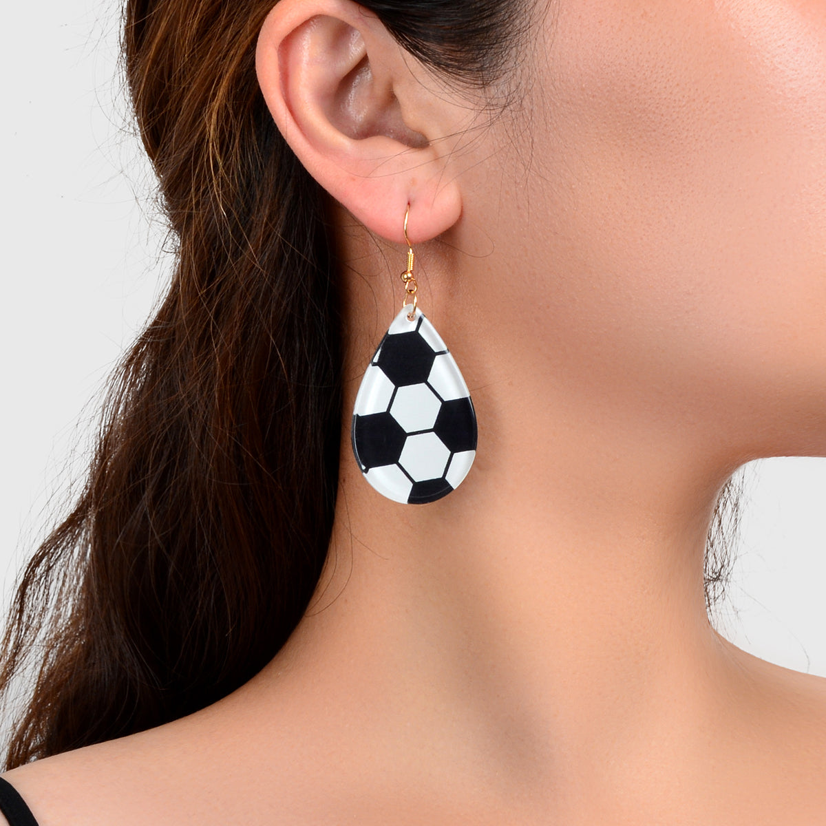 1 Pair World Cup Soccer Ball Earrings Football Sport Drop Dangling Ear Jewellery-0