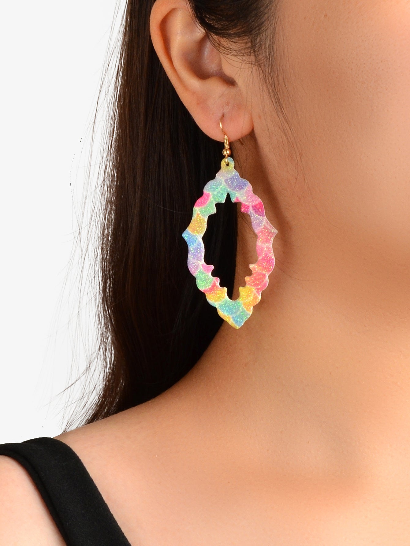 Ladies Jewellery Candy Color Leather Geometric Boho Chic Dangle Holiday Earrings-0
