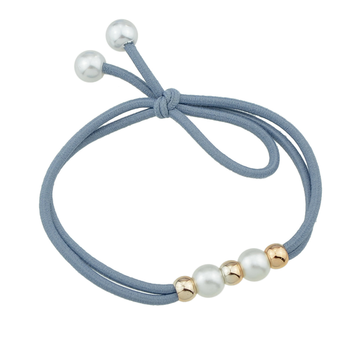 Pearl Metal Beads Elastic Bowknot Hair Ties Ropes Women Girls Hair Accessories-6