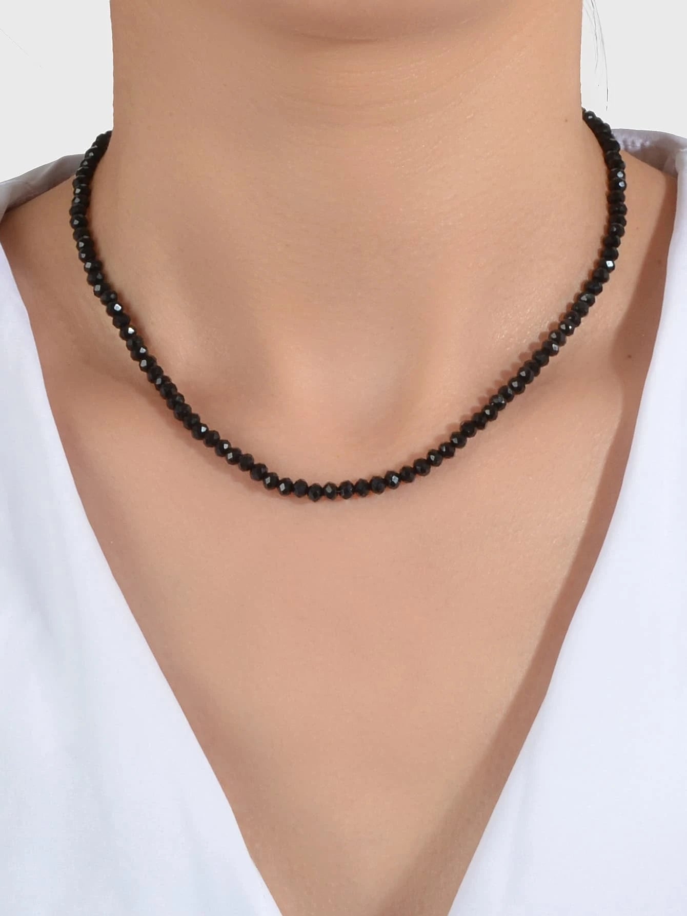 Black Blue Purple Beads Ethnic Chain Collar Necklace Girls Party Jewellery Gift-0
