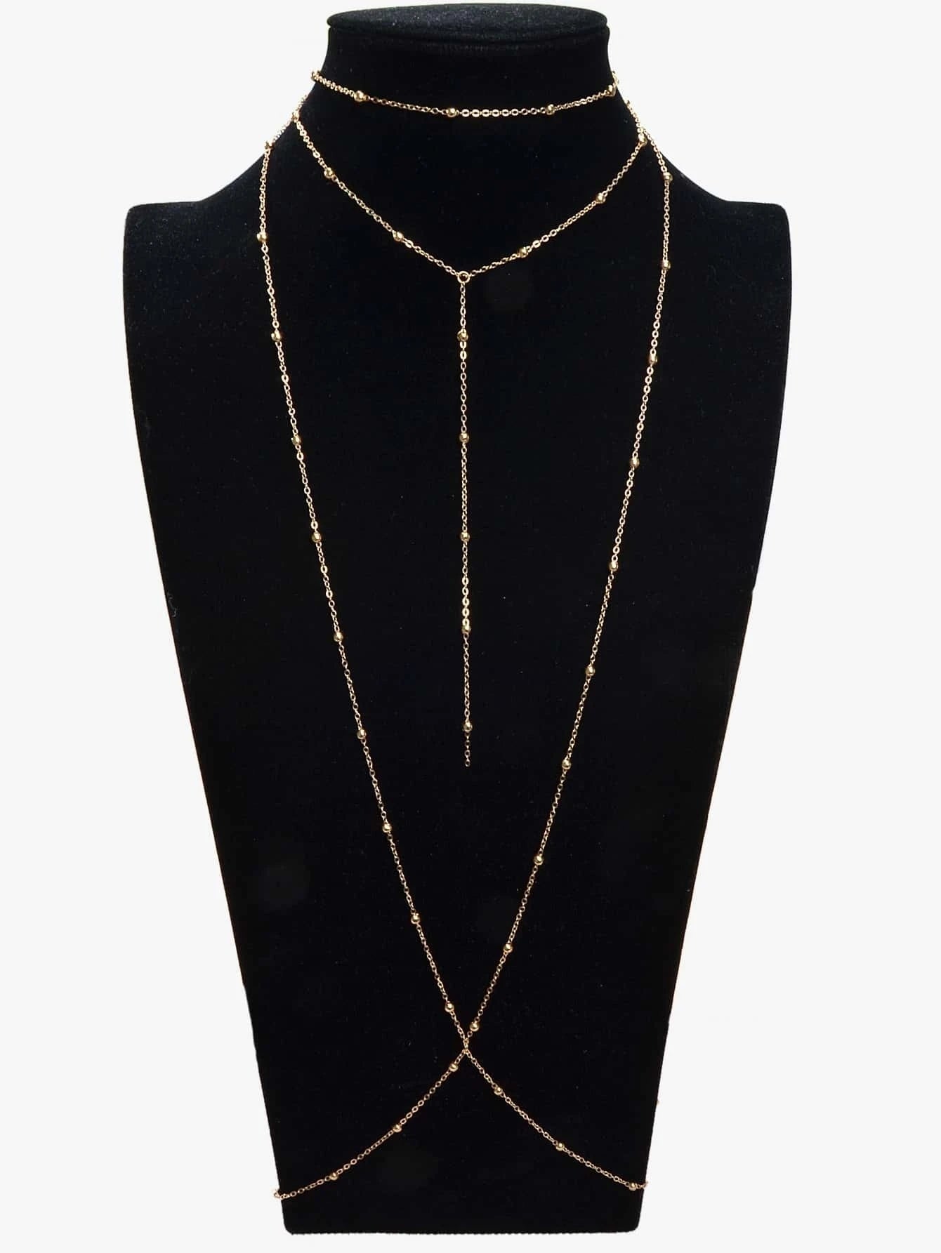 Tassel Body Chain Jewellery Harness Girl Bikini Stylish Fringe Belly Necklace-0