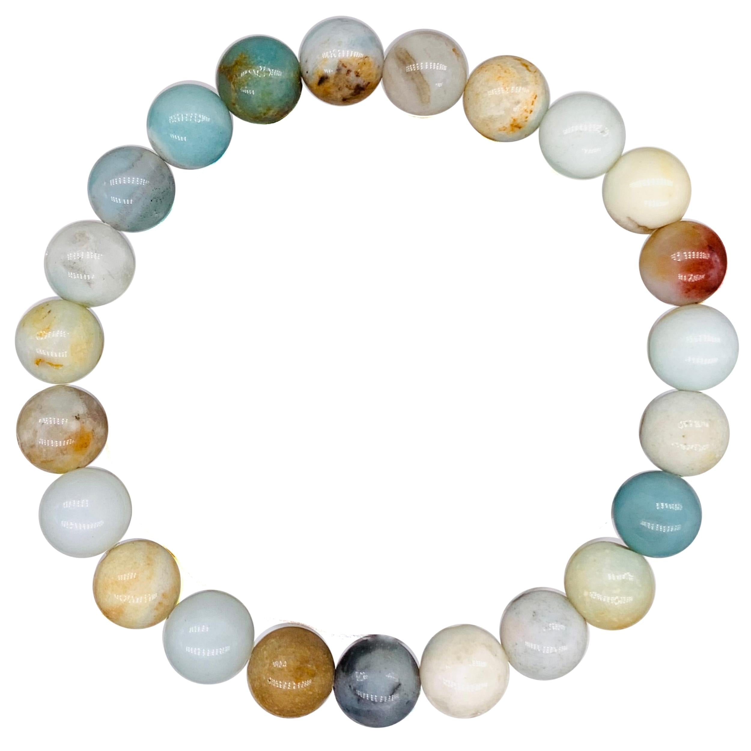 Amazonite Beaded Crystal Bracelet-2