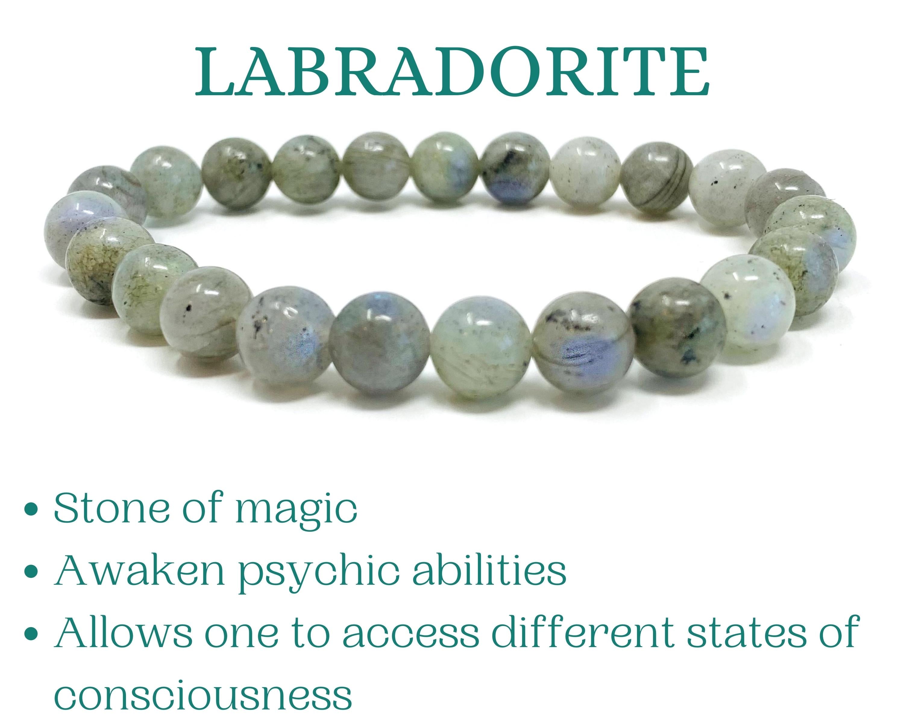 Labradorite Beaded Crystal Bracelet-3