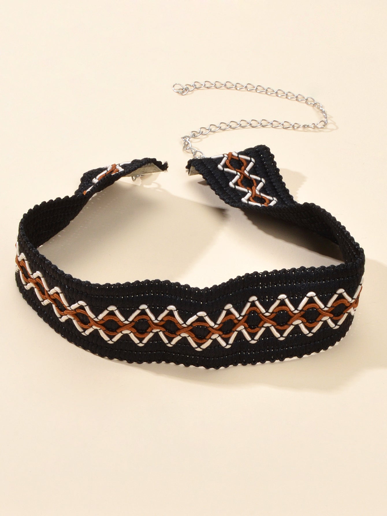 Gothic Punk 90s Geometric Black Tattoo Choker Necklace Grunge Women Collar Gift-1