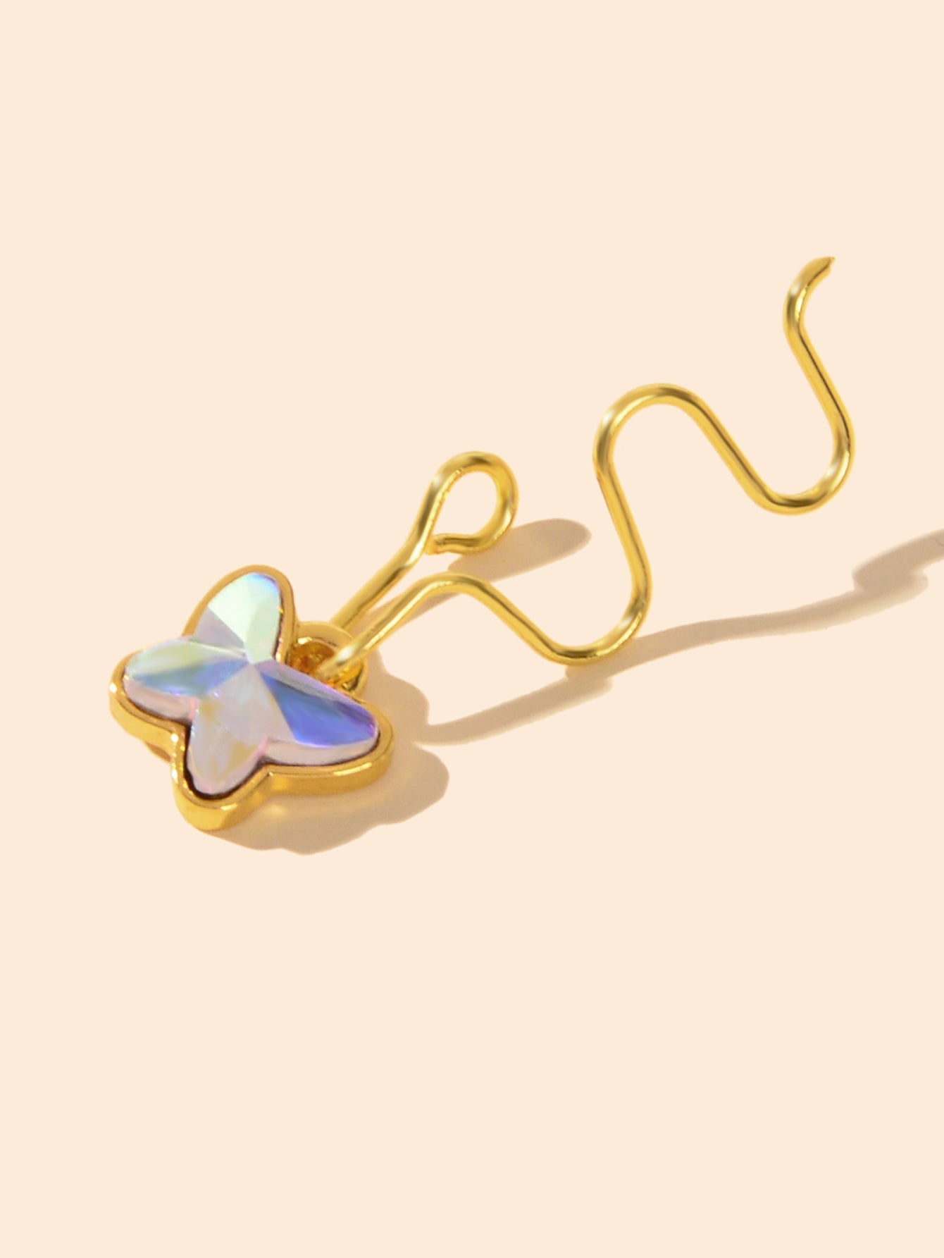 Fake Nose Rings Clip On Nose Ring Butterfly African Nose Cuff Non Piercing Jewel