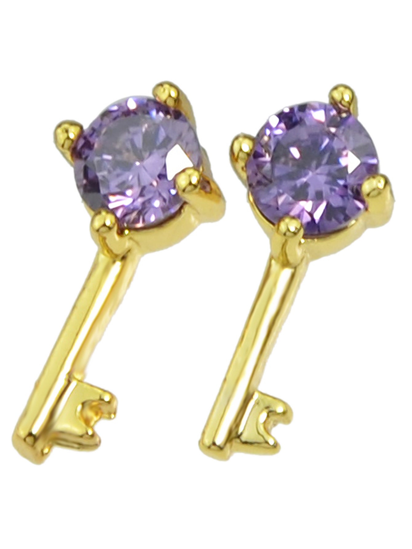 Perfect Wedding Engagement Jewellery Created Cubic Zirconia Key Stud Earrings