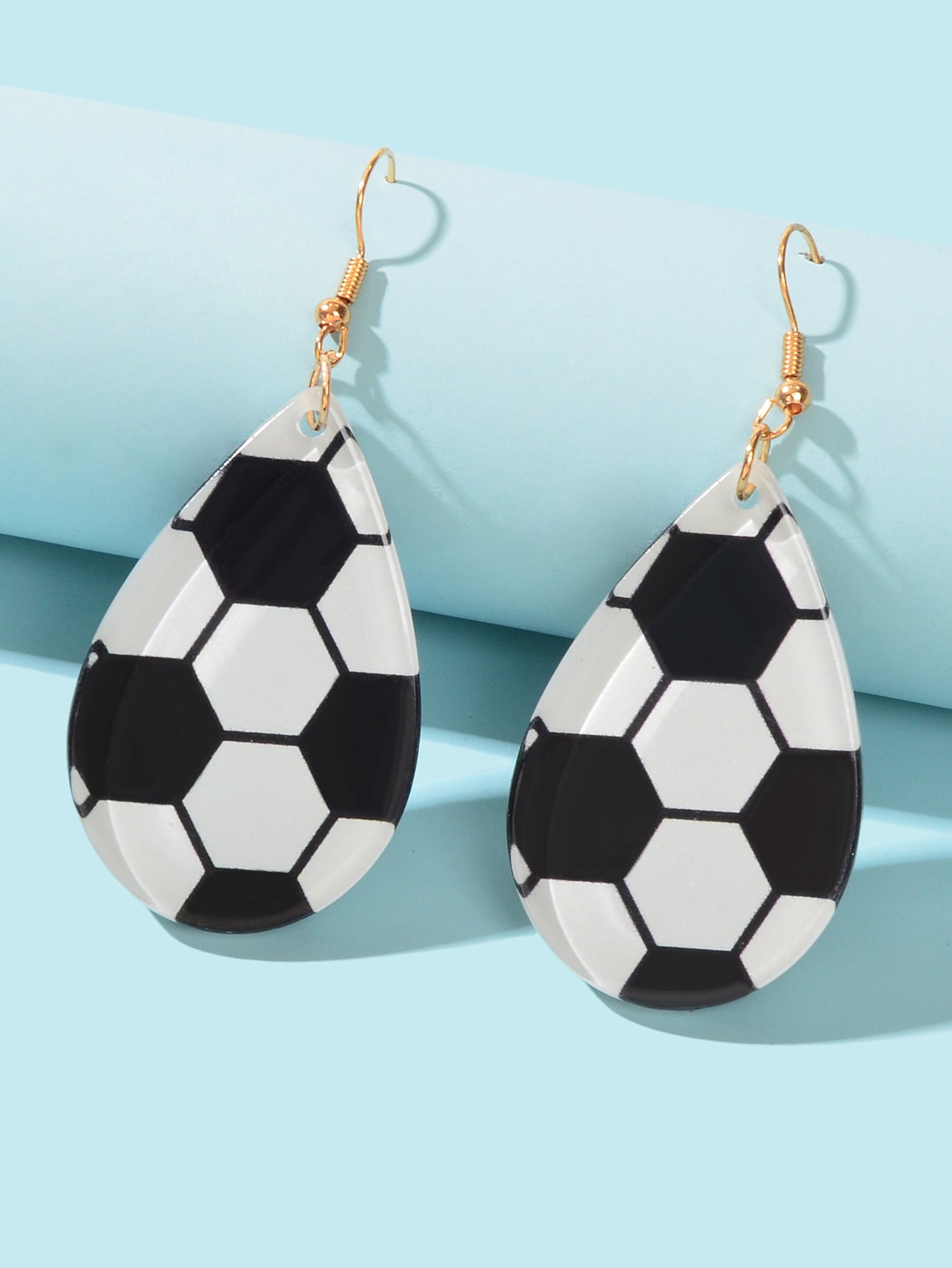 1 Pair World Cup Soccer Ball Earrings Football Sport Drop Dangling Ear Jewellery-1