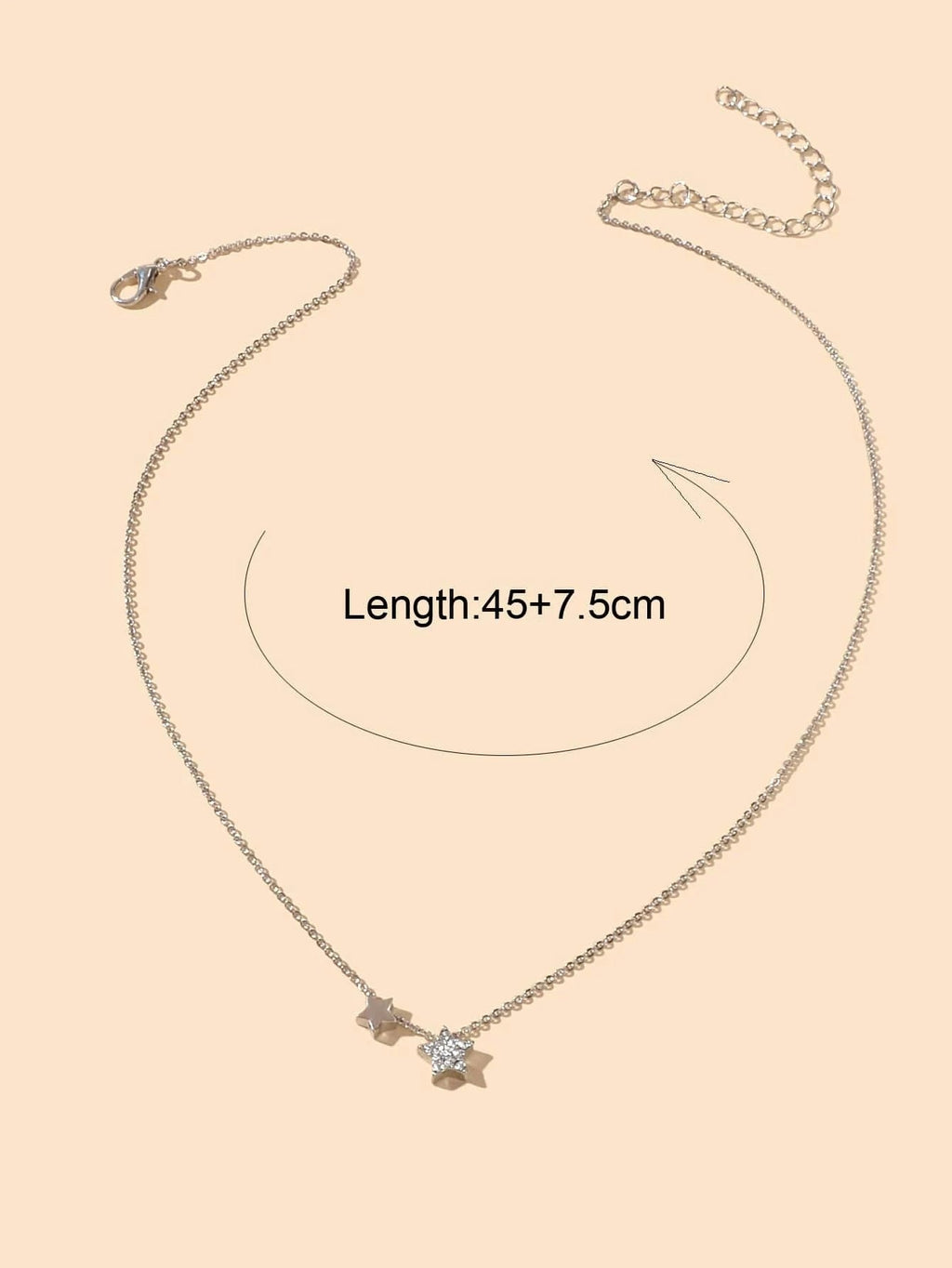 Anniversary Wedding Jewellery Silver Chain Star Pendant Necklace Nice Collection-1