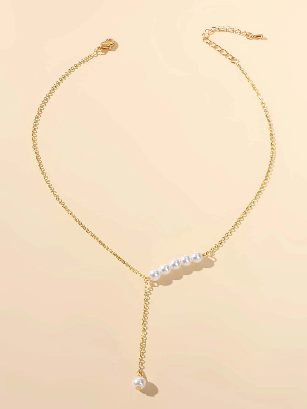Luxurious jewellery Pearl Gold Silver Chain Y Shape Pendant Necklace Accessories