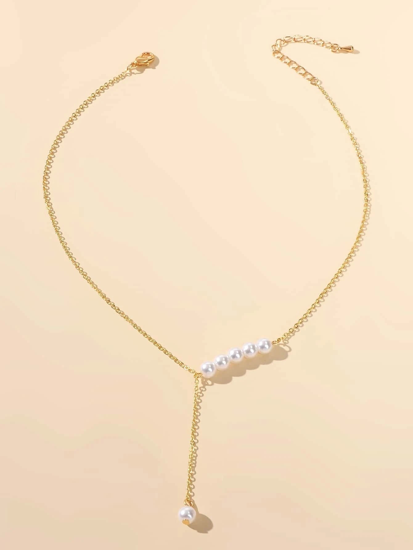 Luxurious jewellery Pearl Gold Silver Chain Y Shape Pendant Necklace Accessories