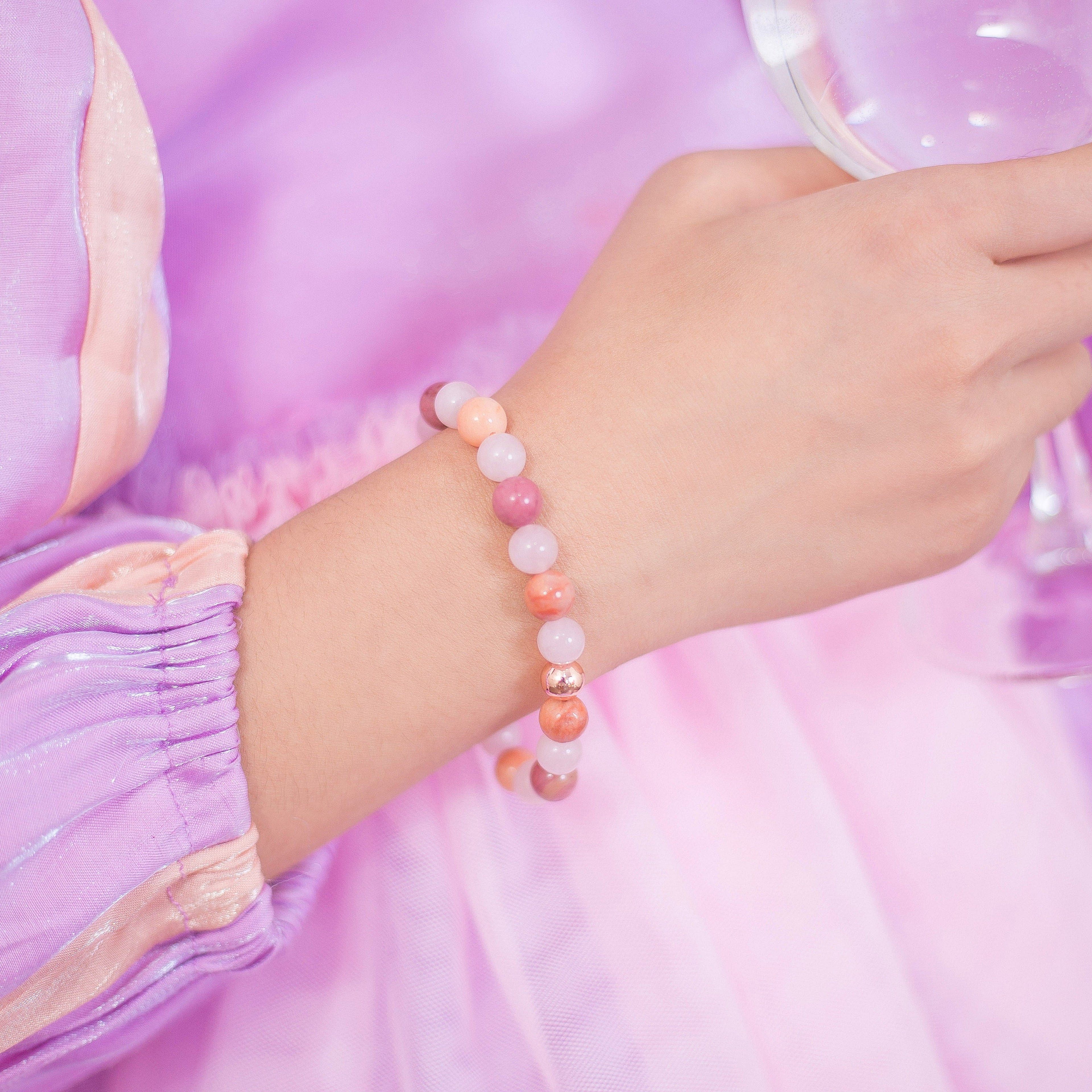 Pink Crystal Love Bracelet-2