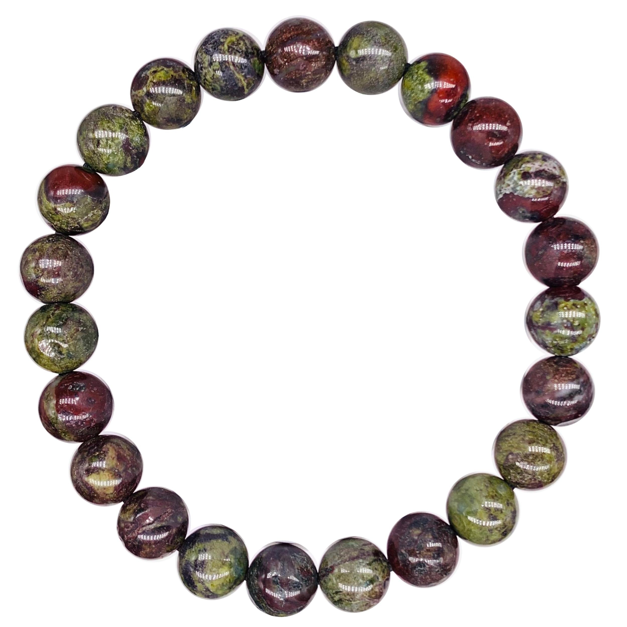 Dragon Blood Jasper Beaded Crystal Bracelet-0