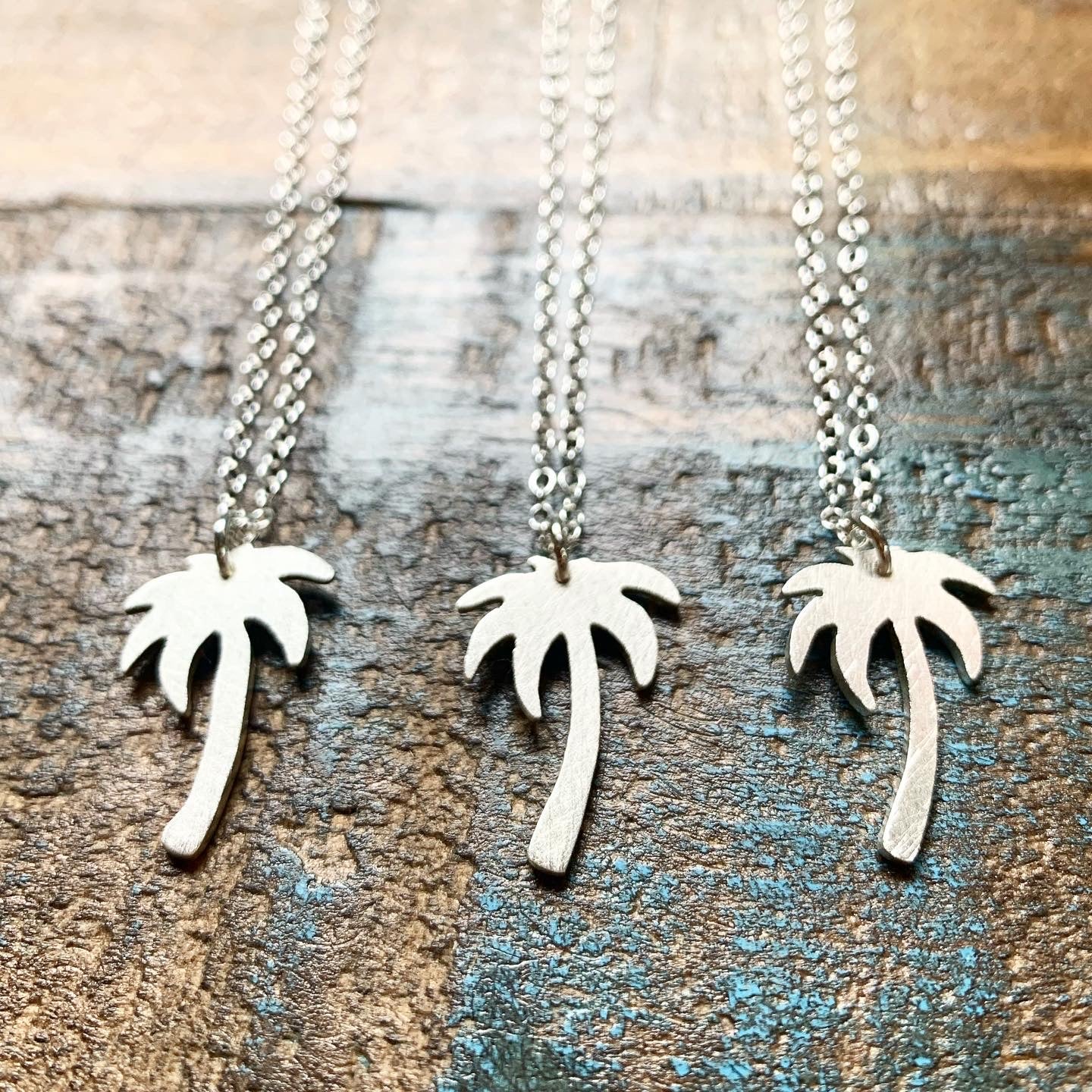 Palm Tree Charm Necklace-0