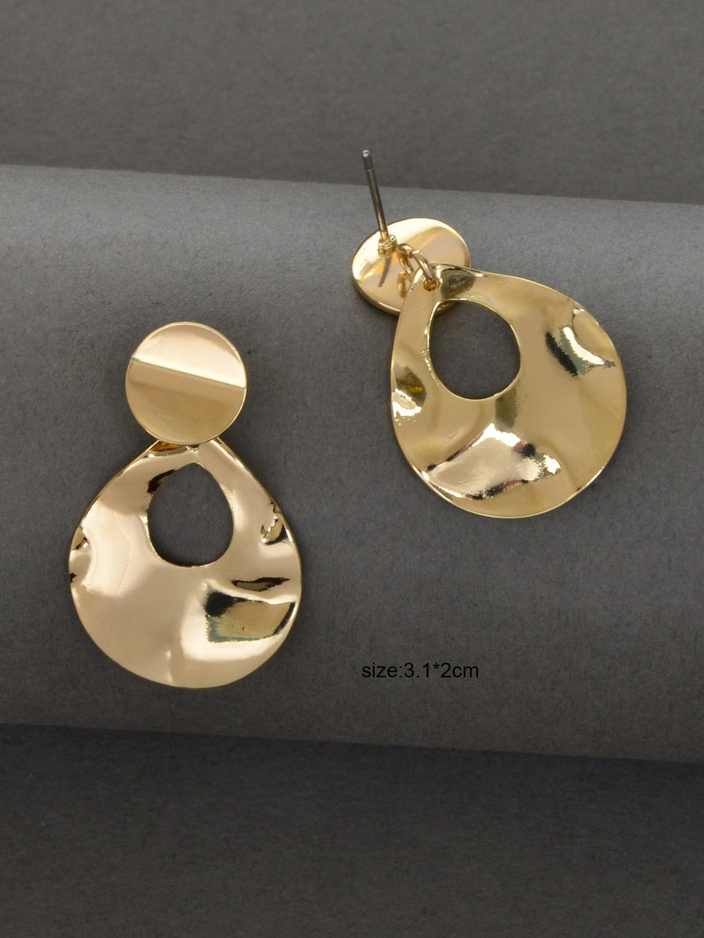 Party Decoration for Women Gold Geometric Water Drop Statement Dangle Earrings-2
