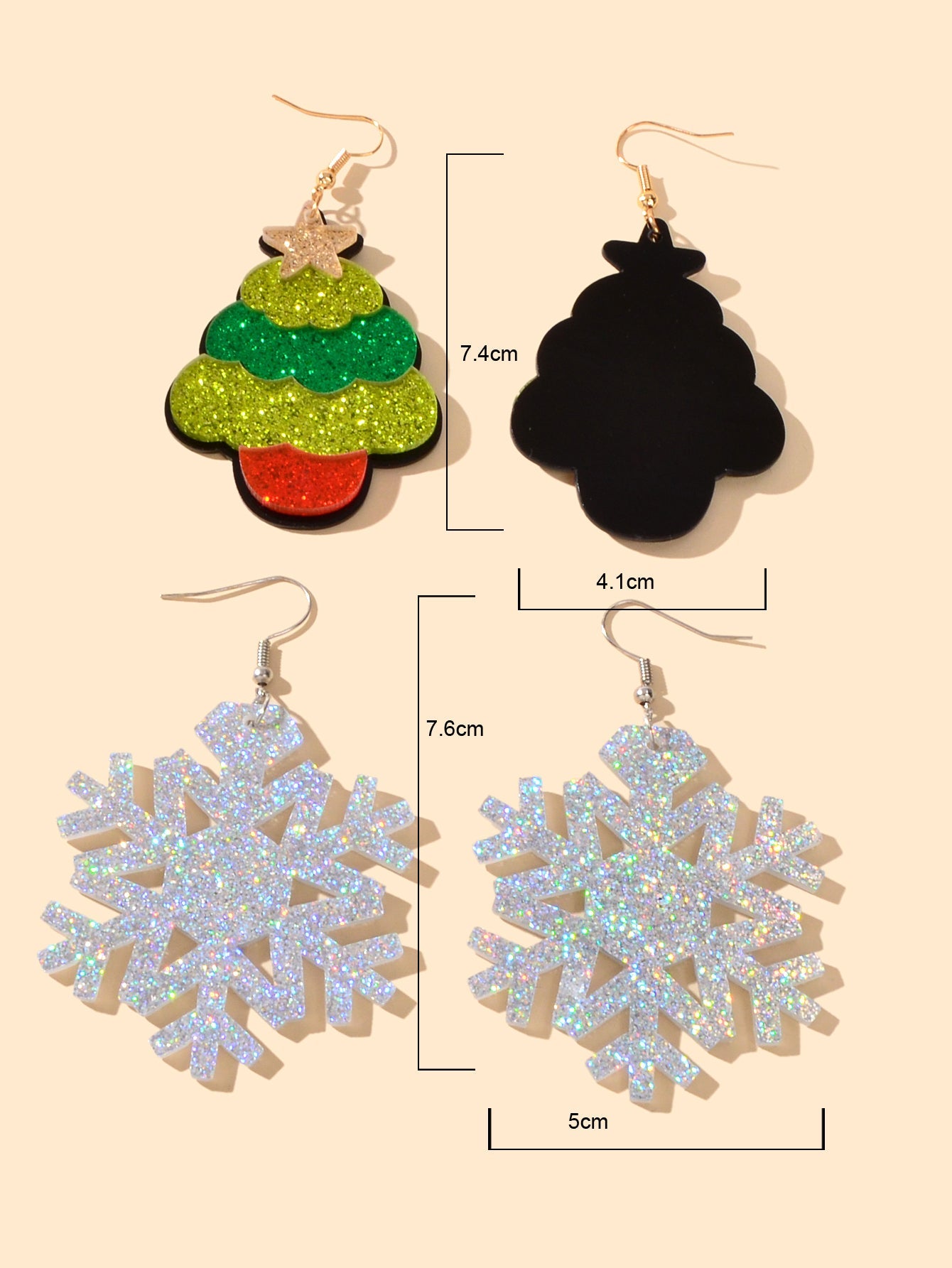 Christmas Gift Earrings Luxurious Colourful Santa Claus Jewellery 2 pairs-2