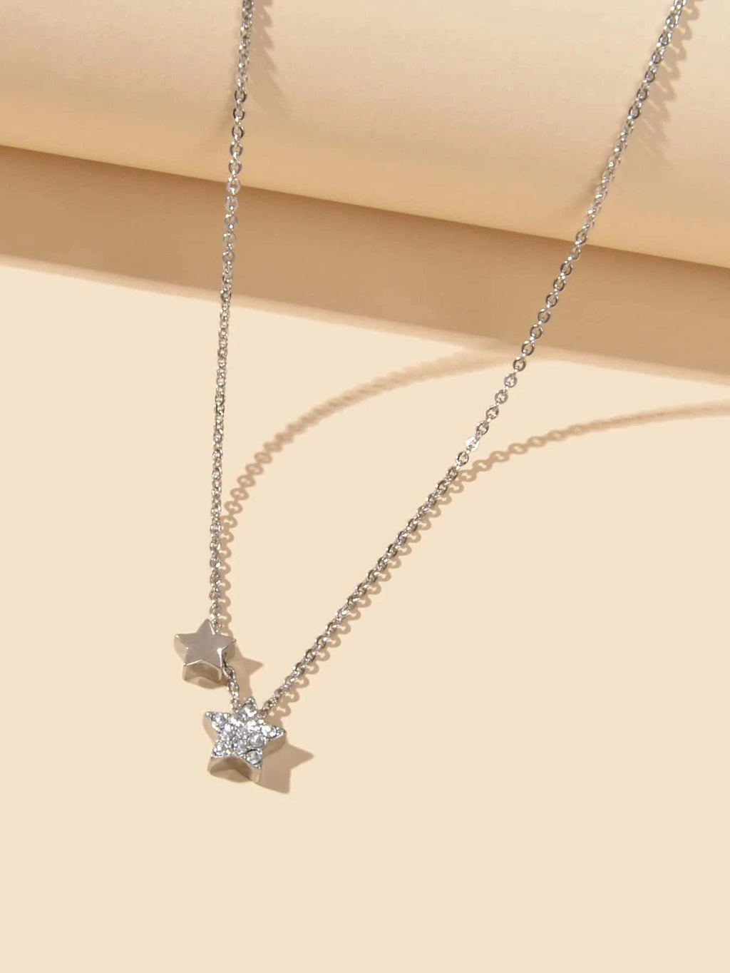 Anniversary Wedding Jewellery Silver Chain Star Pendant Necklace Nice Collection-2