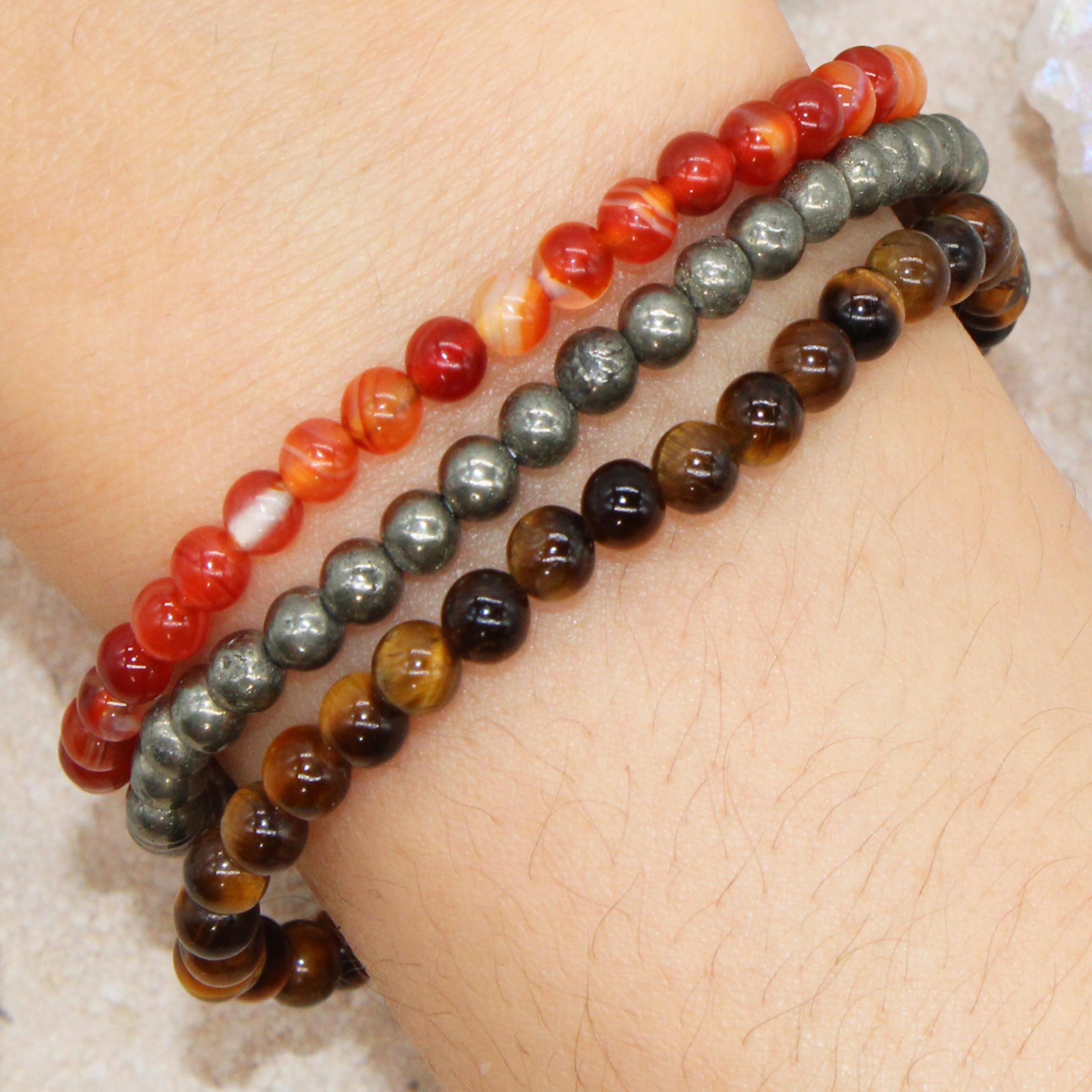 Focus Willpower Motivation Stackable Crystal Bracelet Set-1