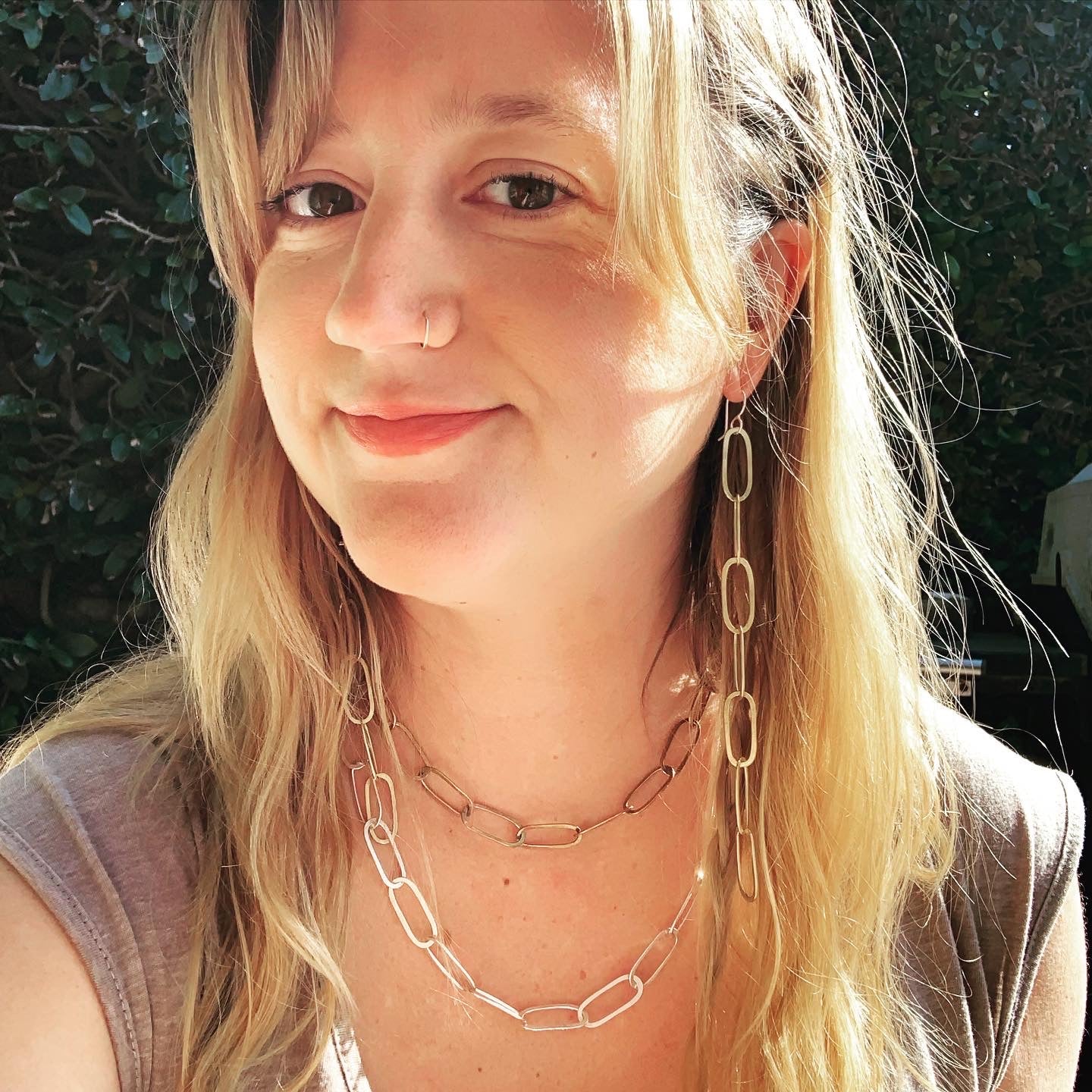 Paperclip Chain Earrings-2