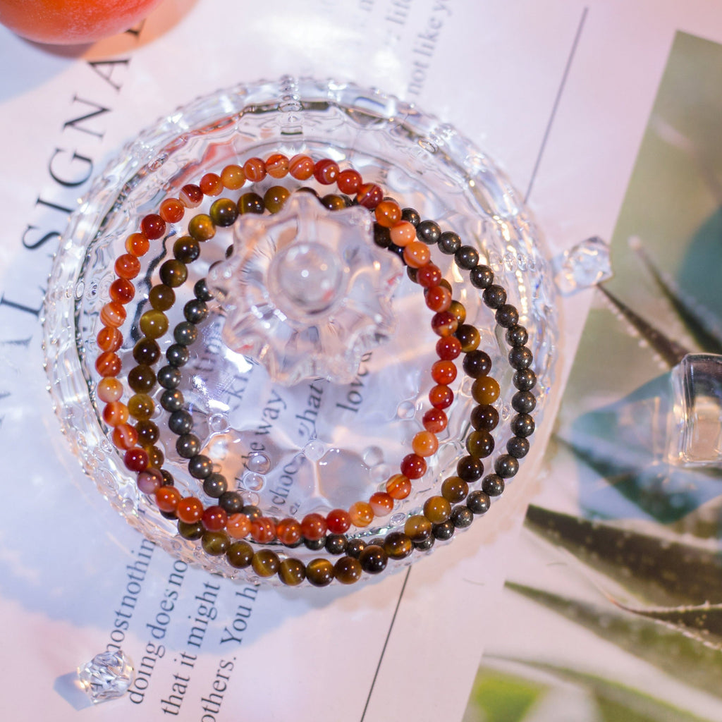 Focus Willpower Motivation Stackable Crystal Bracelet Set-0