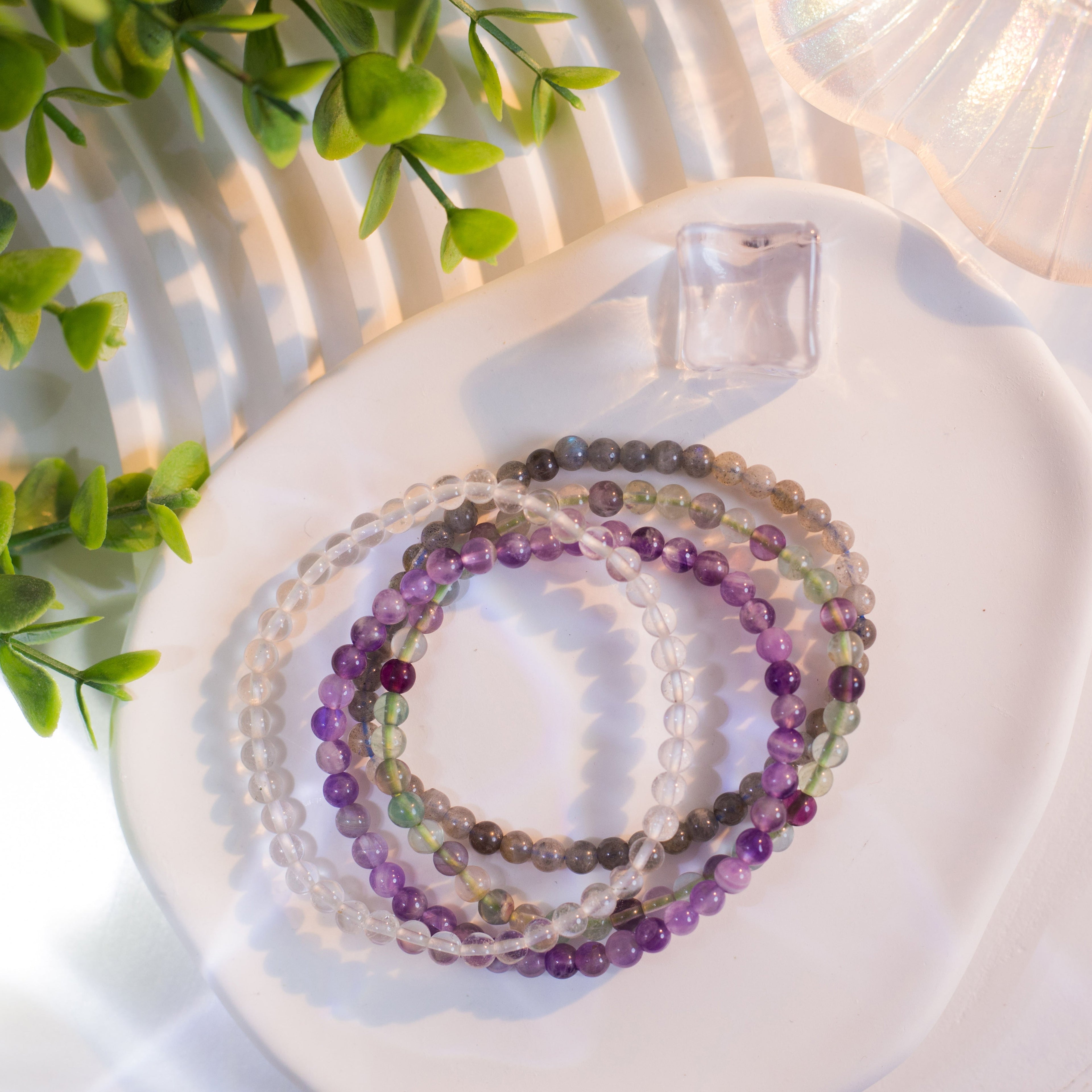 Intuition Psychic Power Stackable Crystal Bracelet Set-2