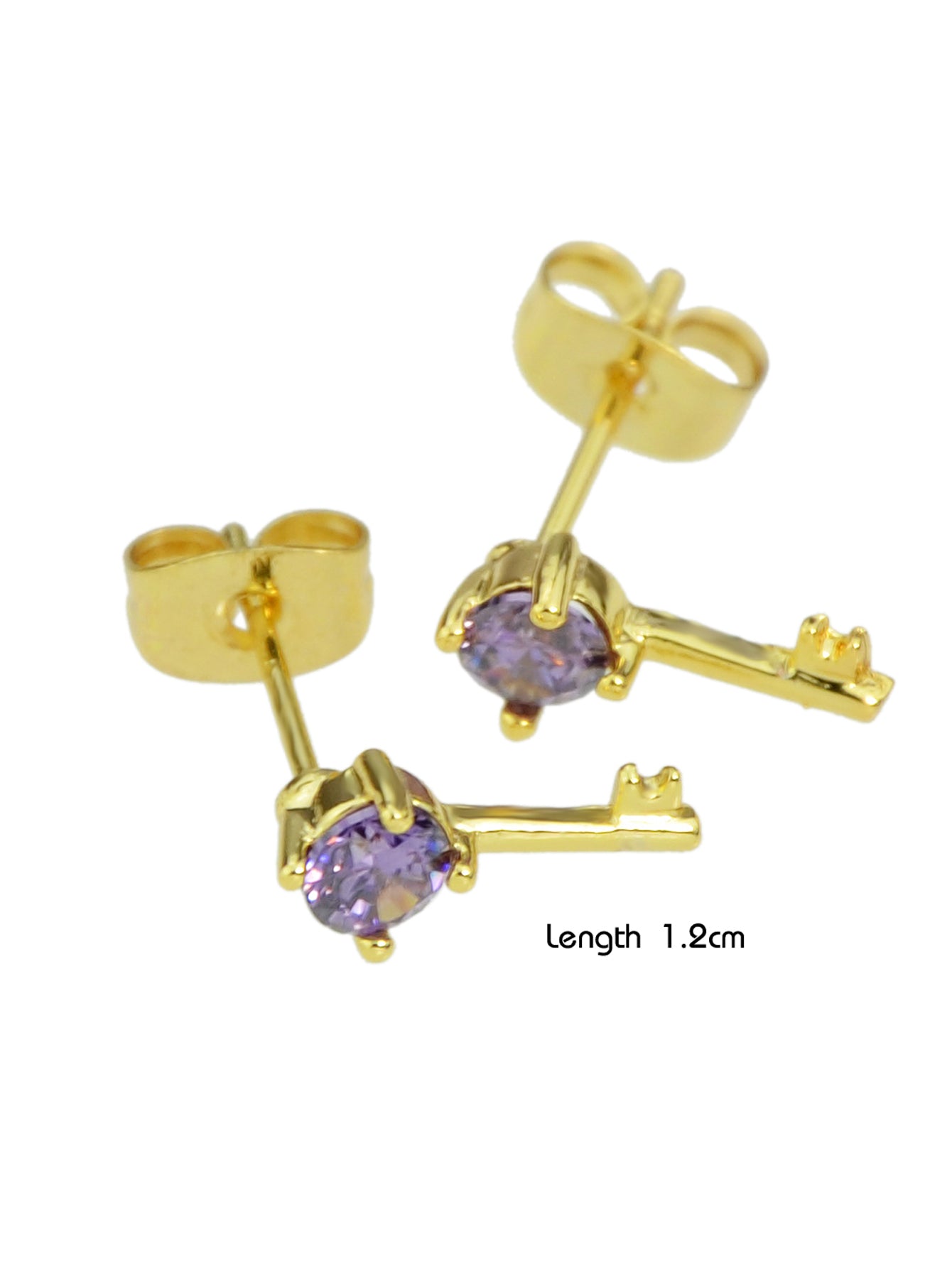 Perfect Wedding Engagement Jewellery Created Cubic Zirconia Key Stud Earrings