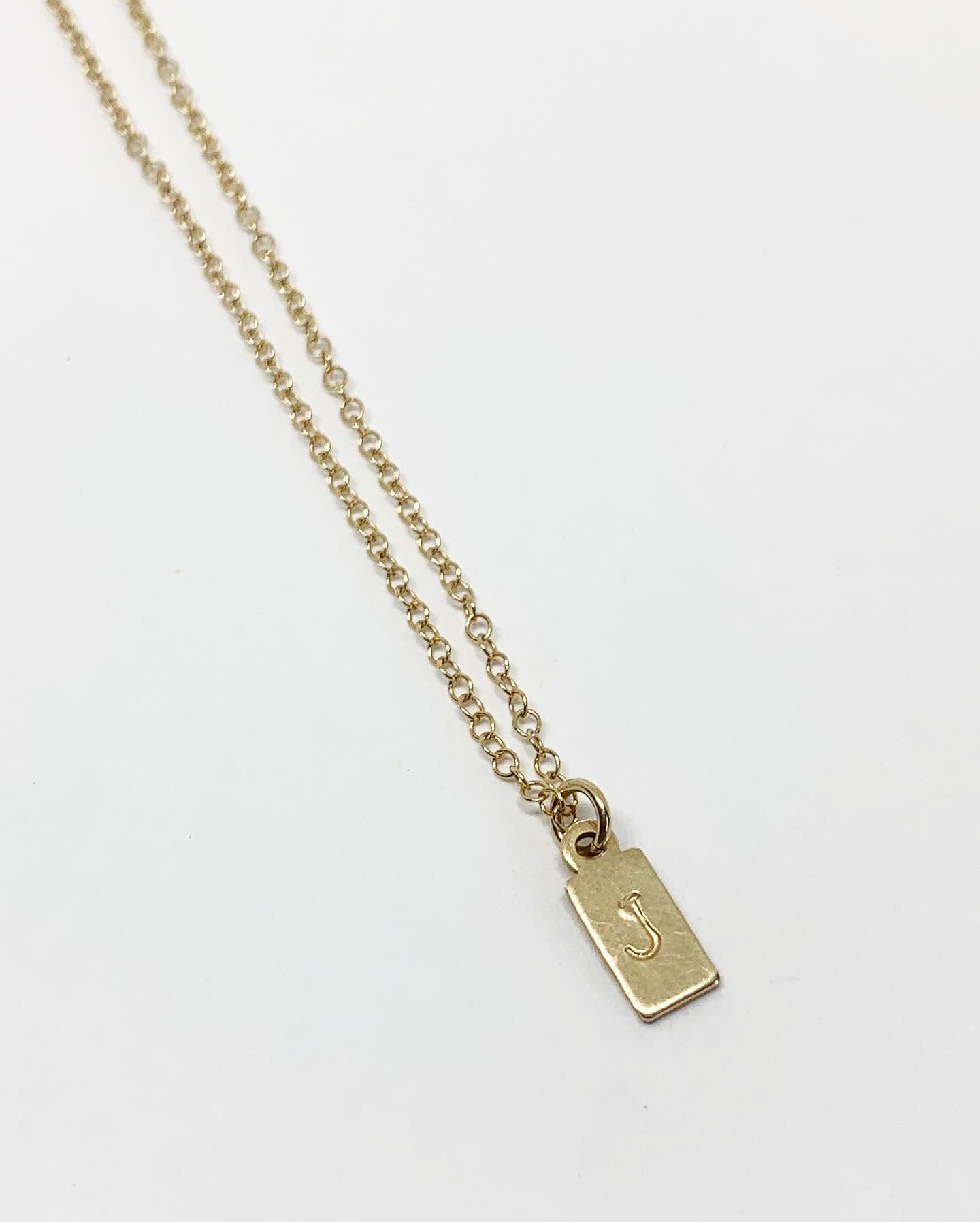 Initial Tag Necklace-2