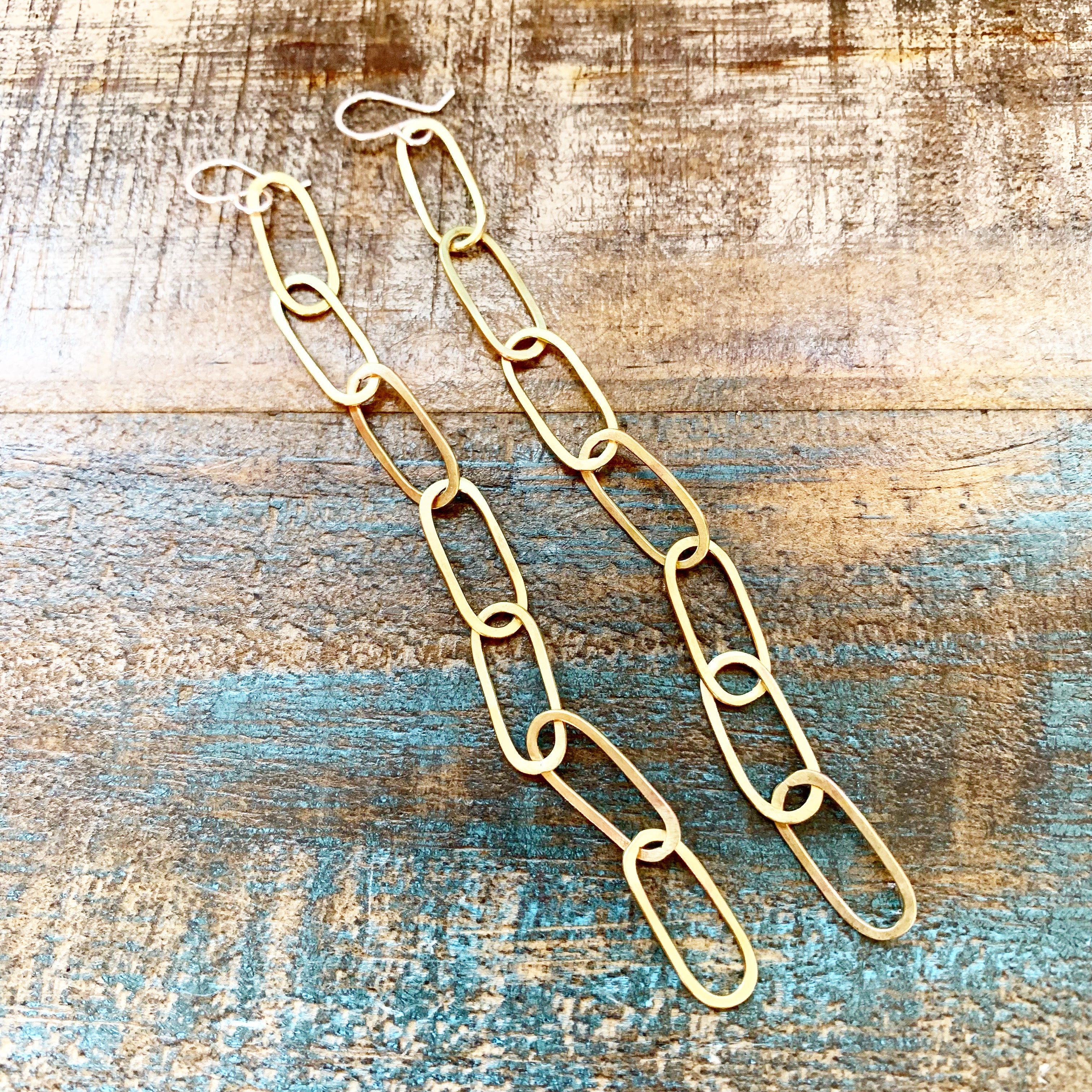 Paperclip Chain Earrings-0