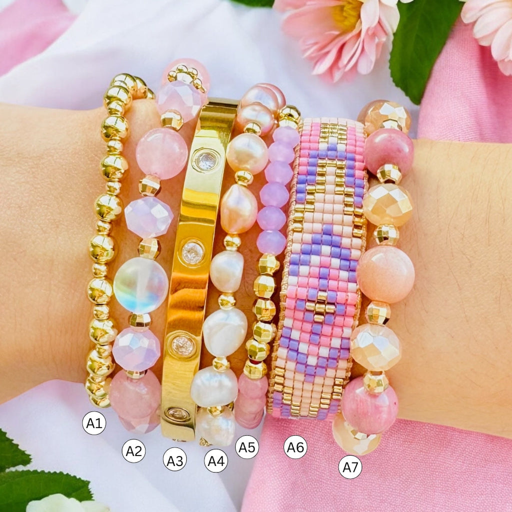 Pink Gold Themed Build-Your-Own Bracelet Set-1