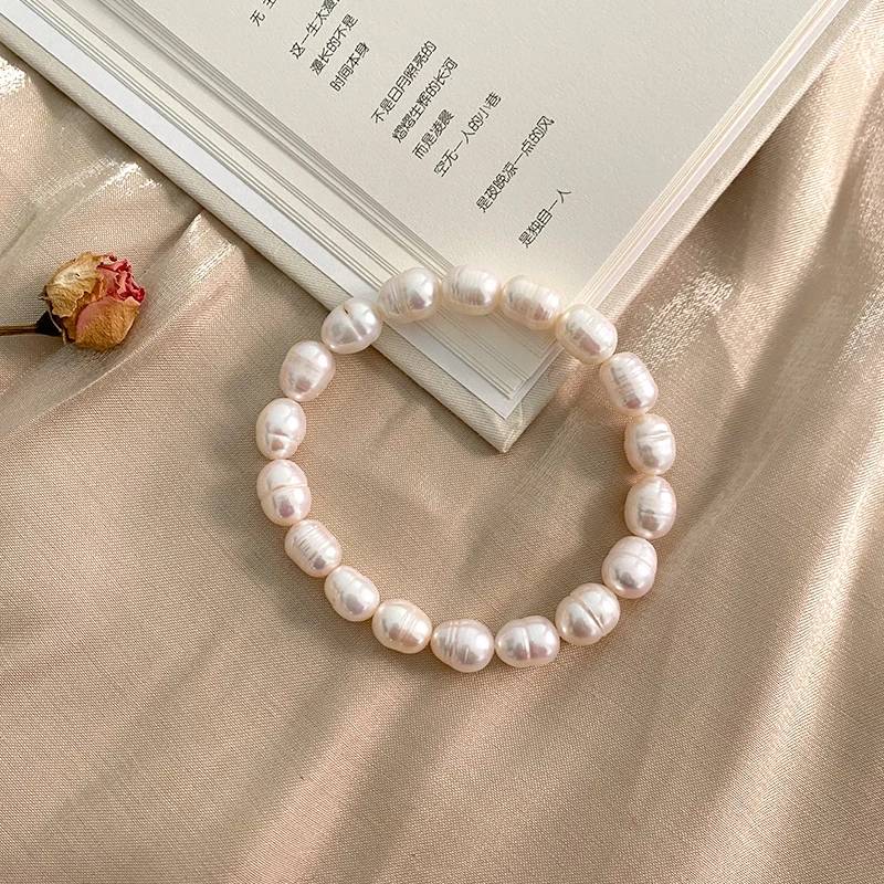 Genuine White Freshwater Pearl Beaded Bracelet-2