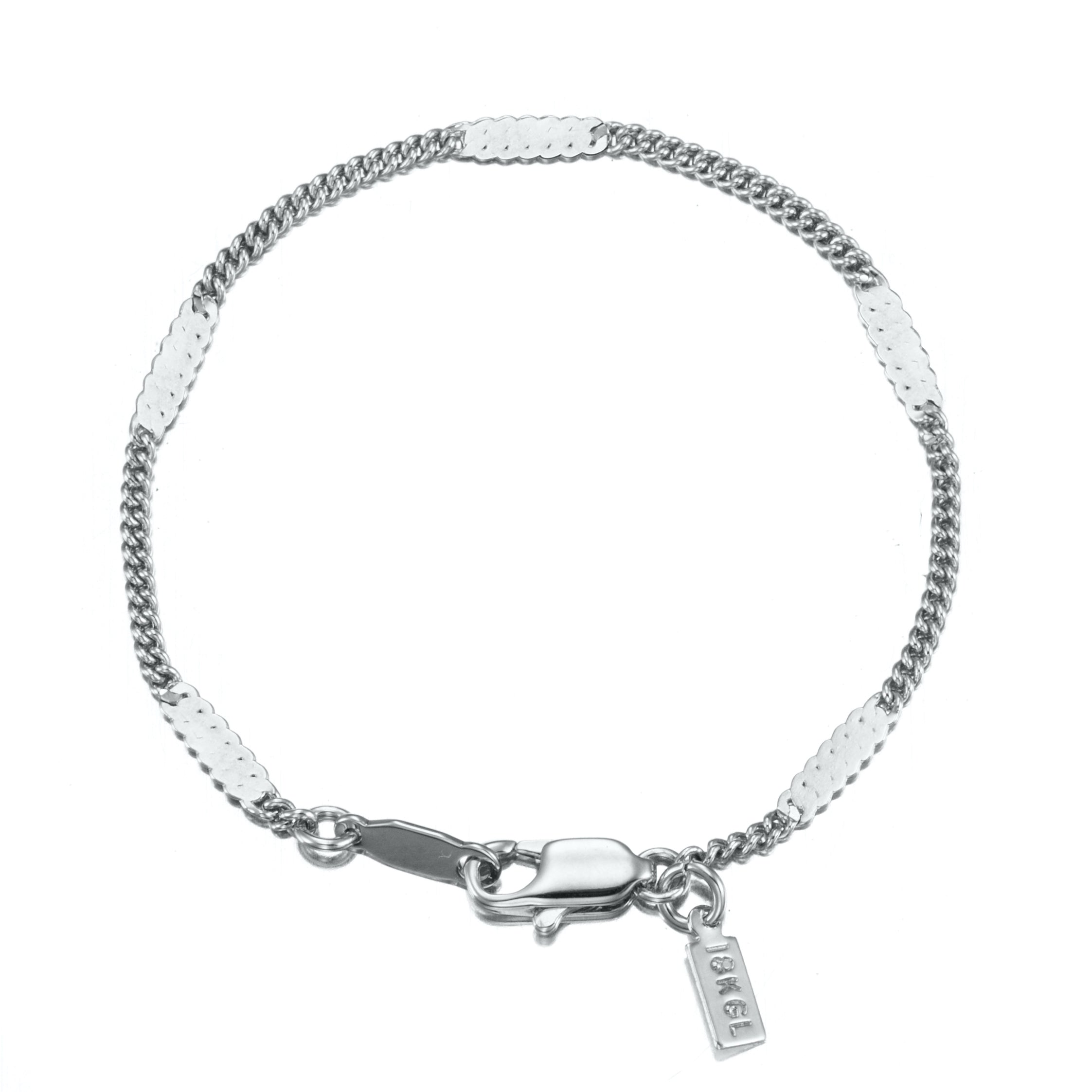 925 Sterling Silver Plated Saskia Link Child Bracelet with Parrot Clasp - USA Made-0