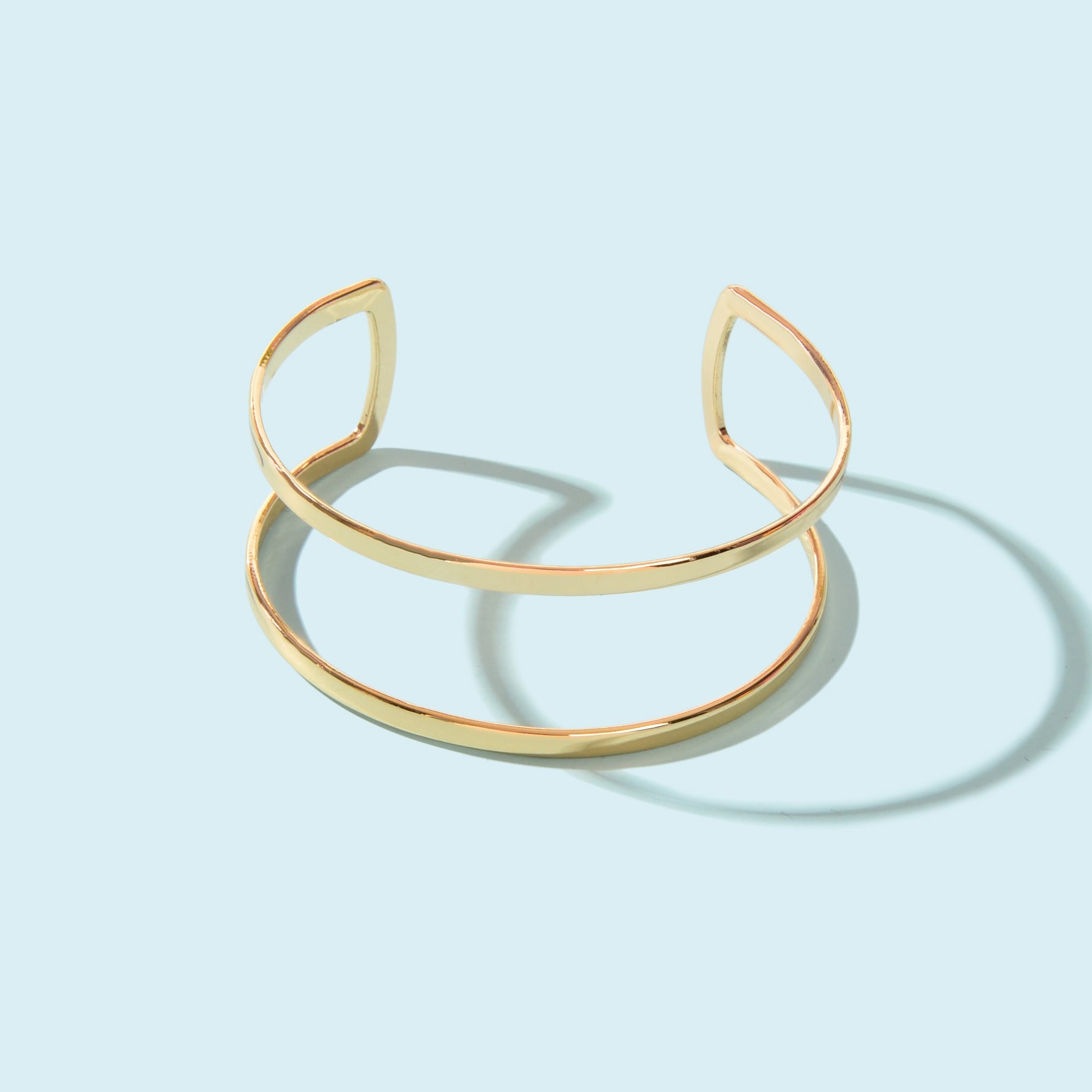 Fashion Minimalist Gold Hollow Wide Opening Bracelet Bangle for Women Festival Gift-1