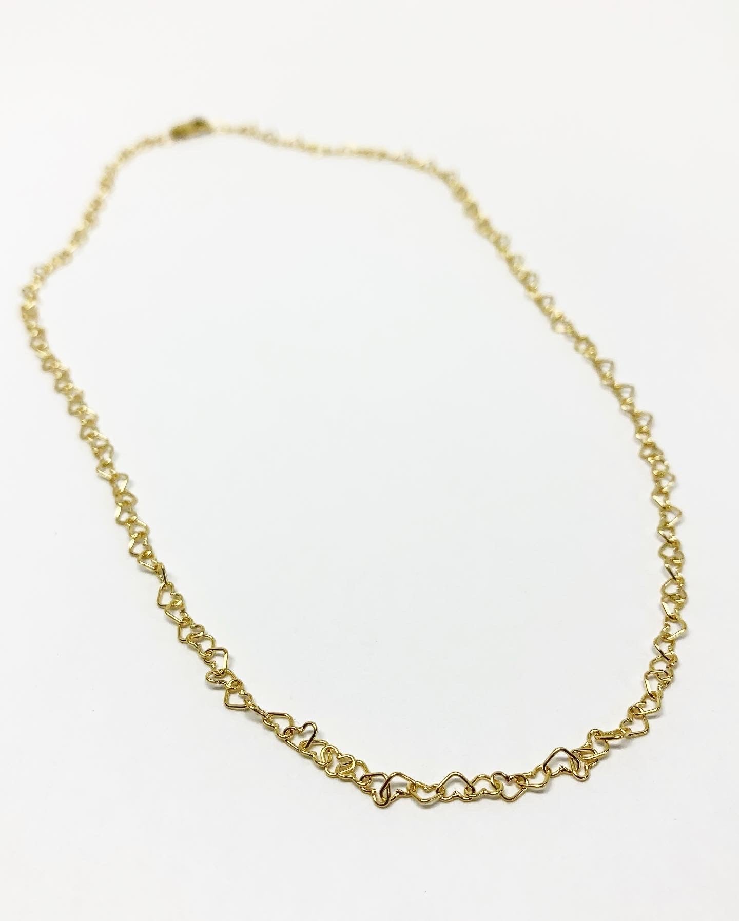 Heart Link Chain Necklace-3