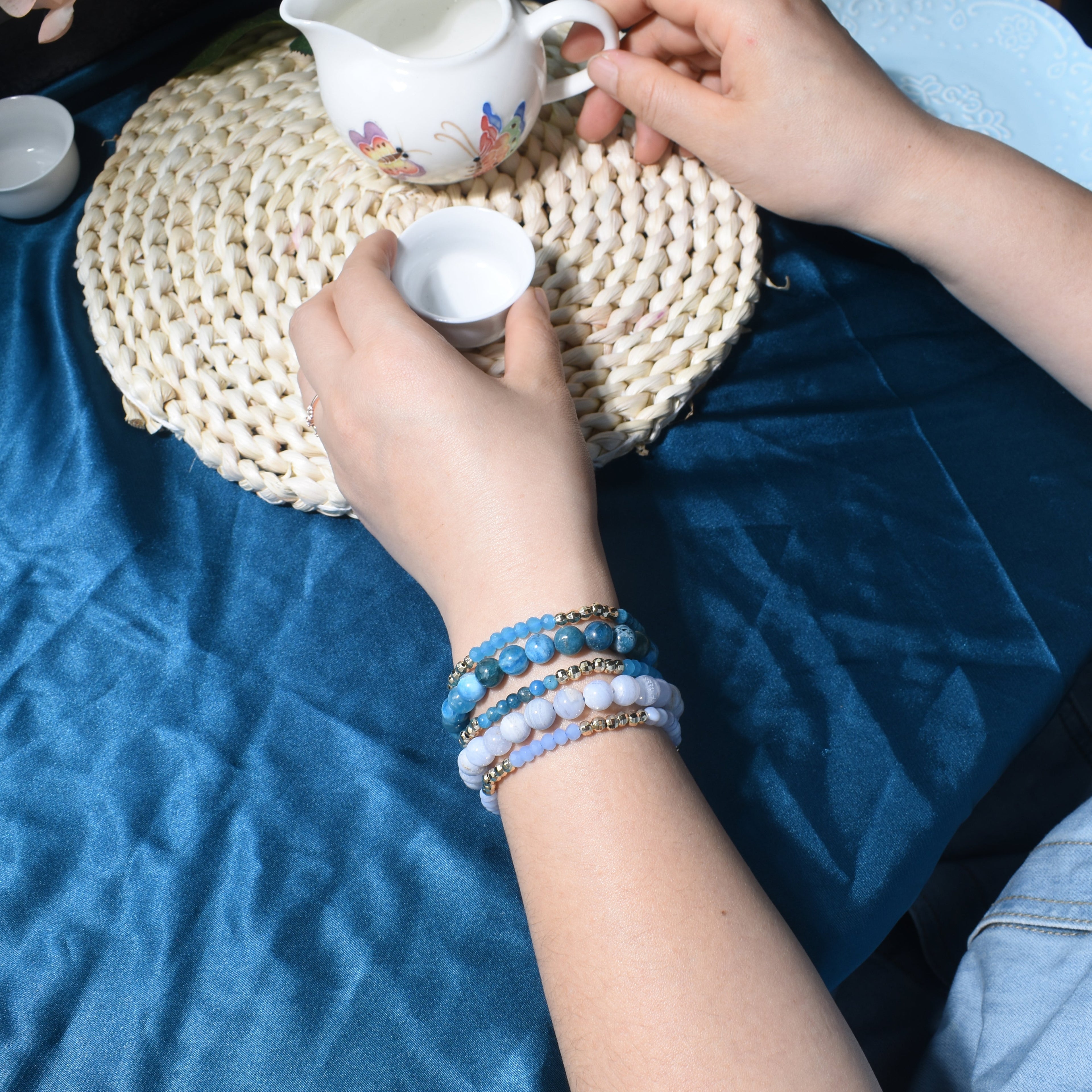 Shades of Blue Crystal Bracelet Build-Your-Own Set