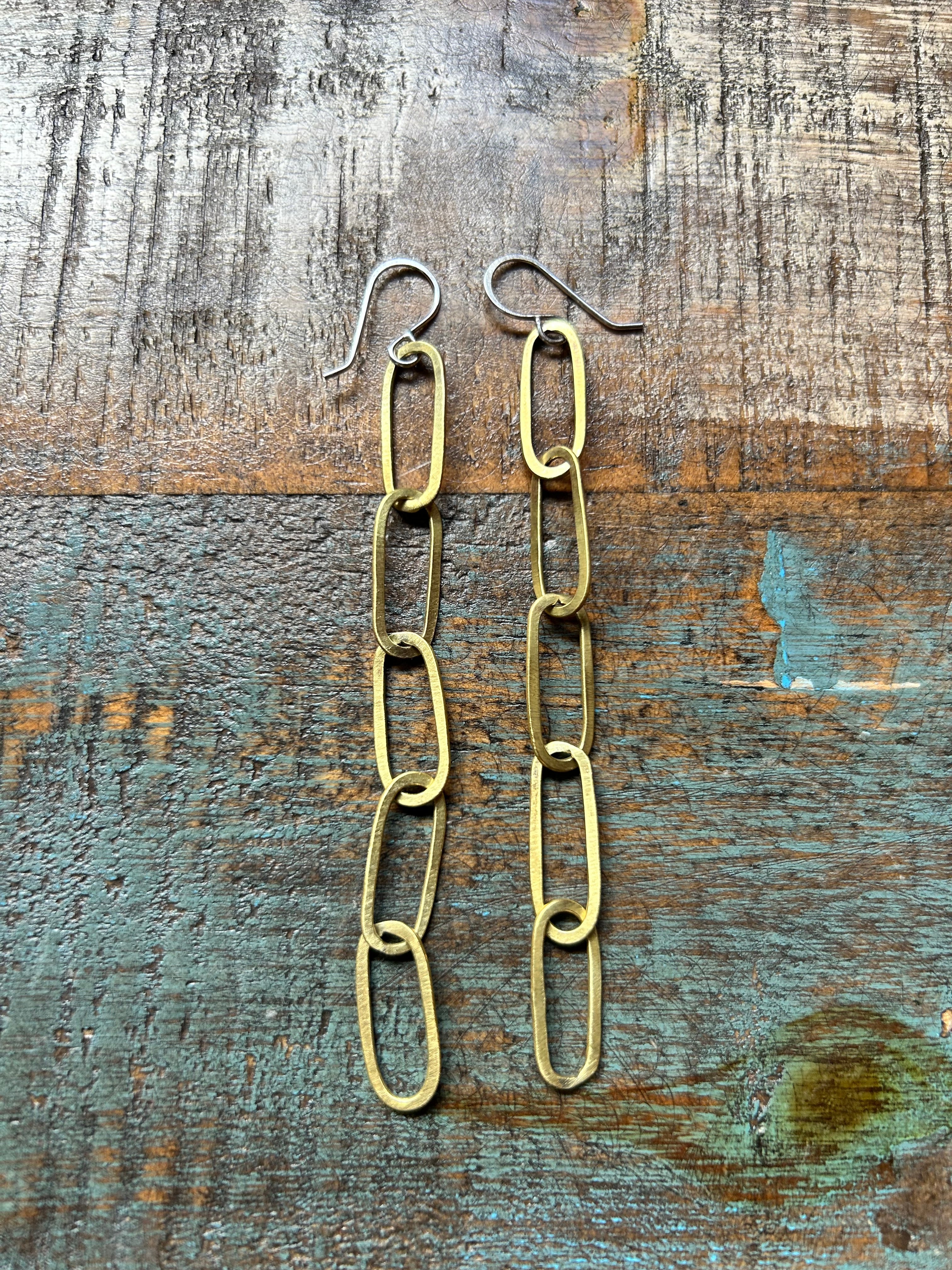 Paperclip Chain Earrings-9