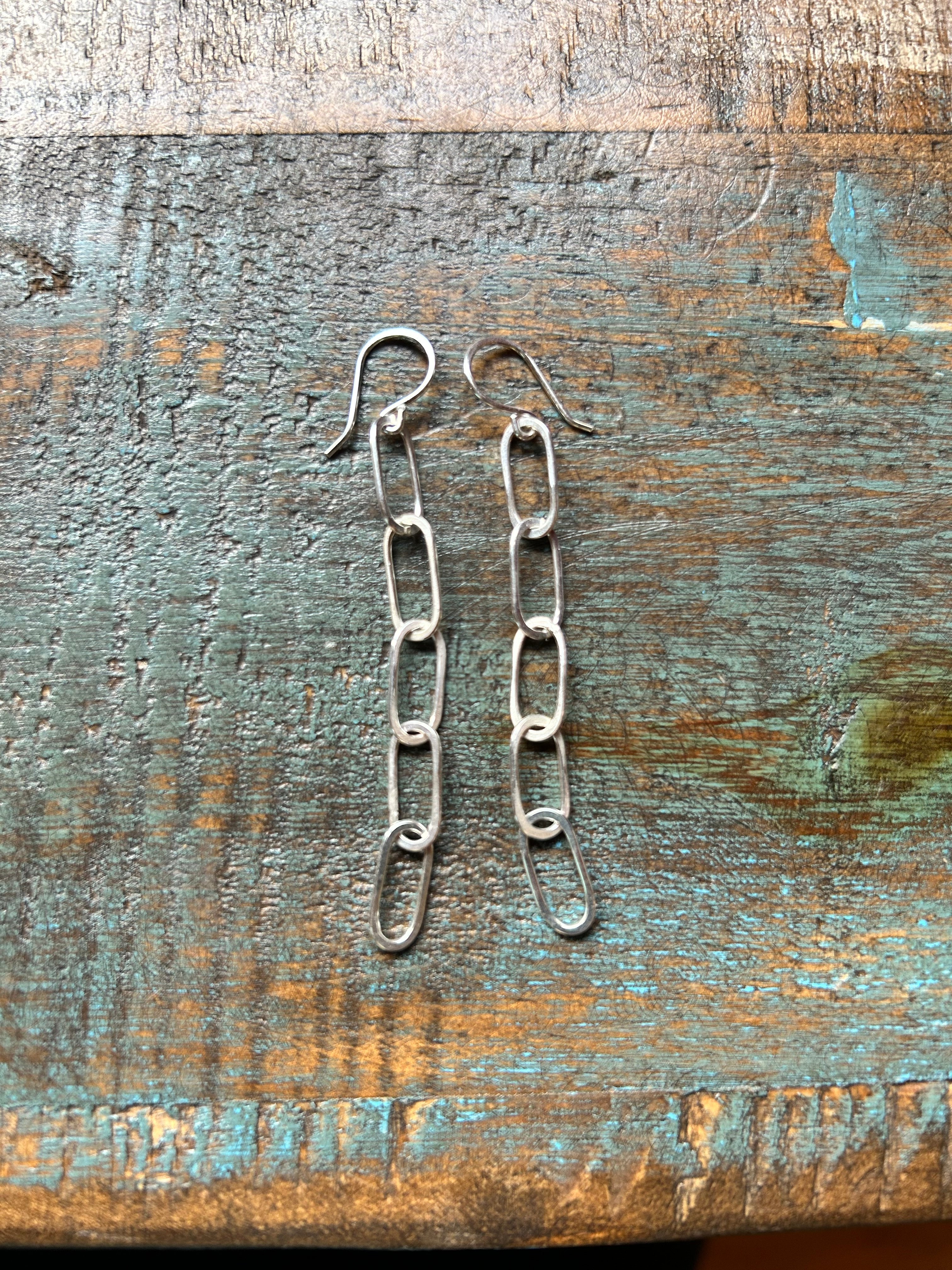Paperclip Chain Earrings-6
