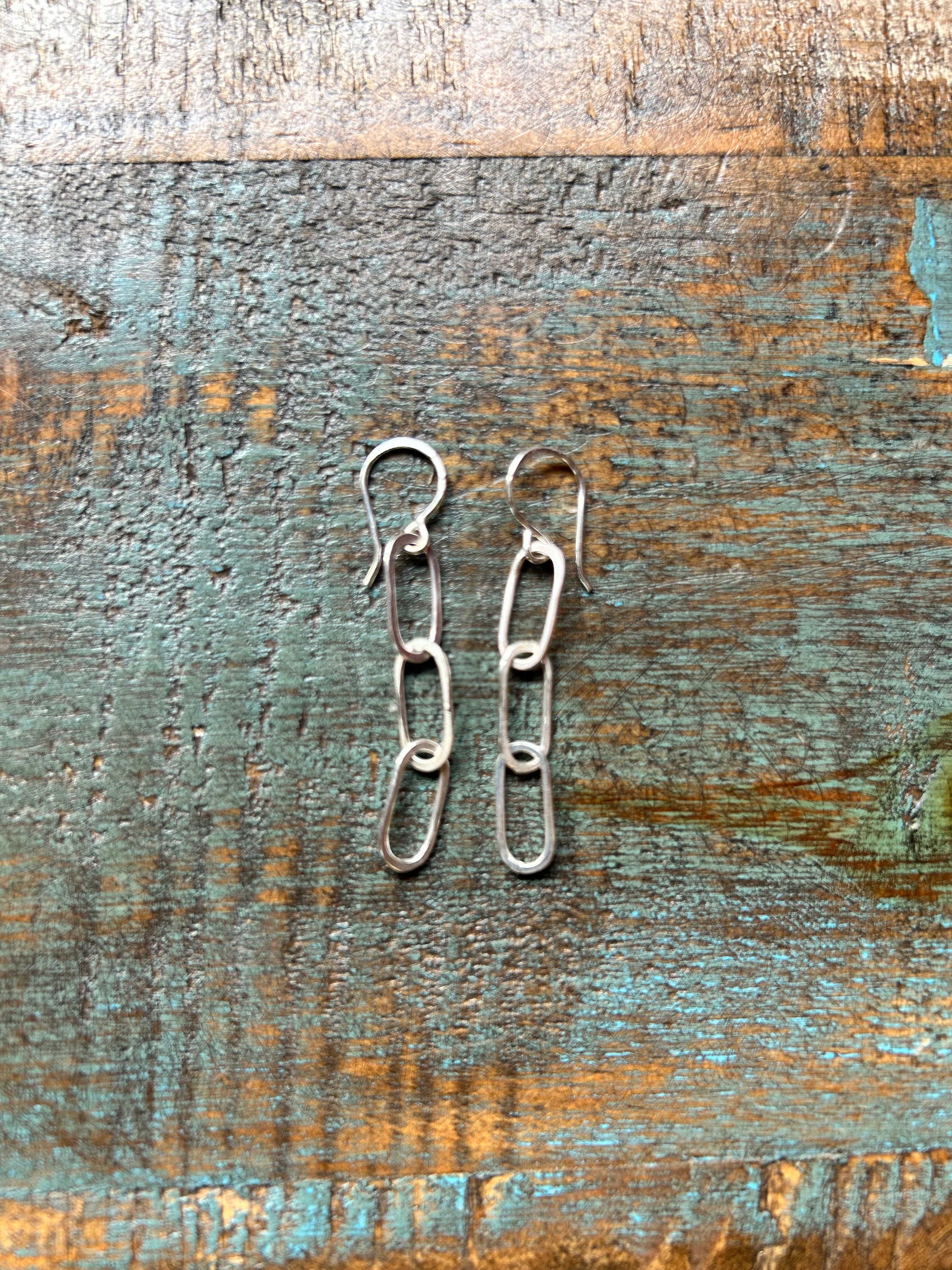 Paperclip Chain Earrings-5
