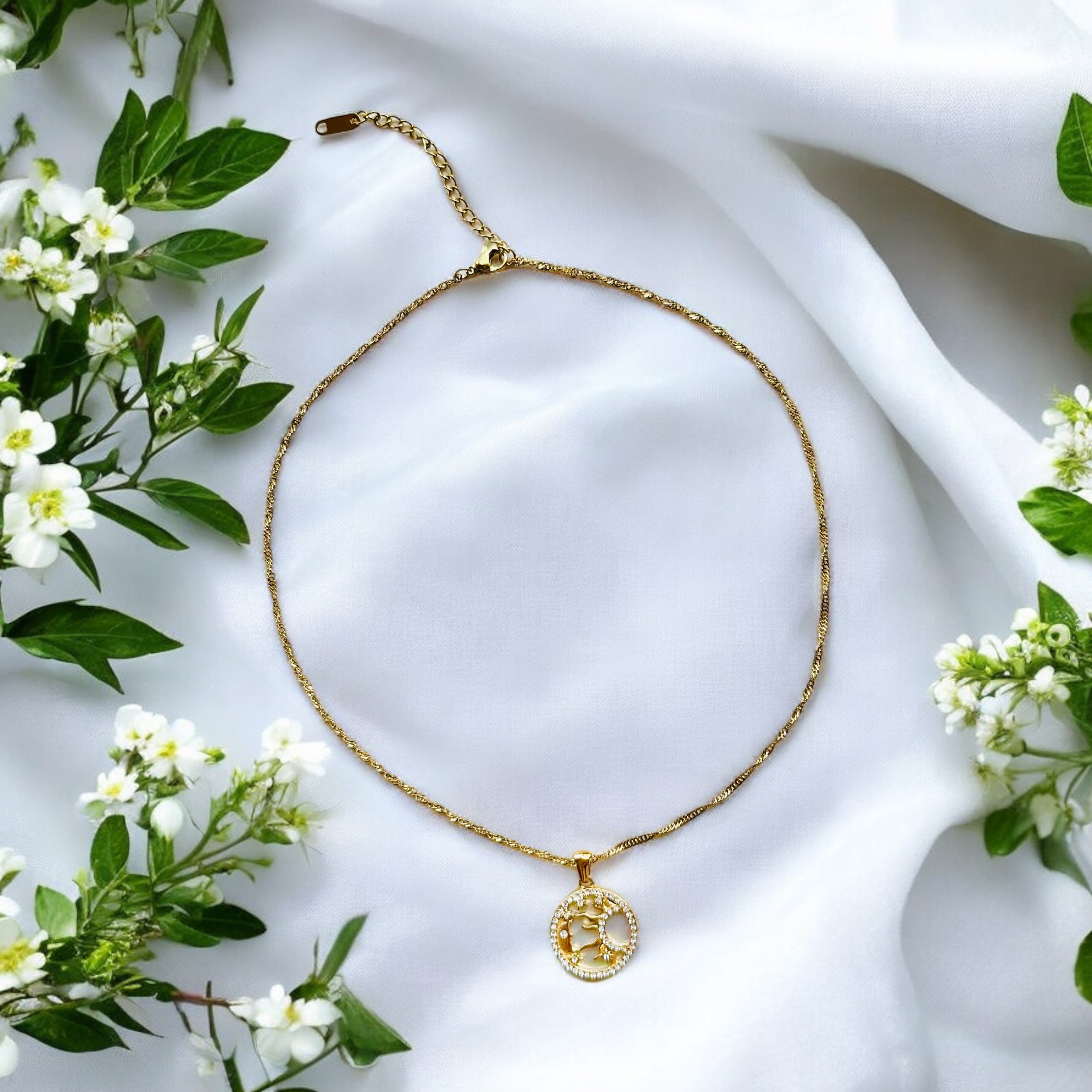 Celestial Harmony - 18K Gold Plated, Waterproof Necklace-2