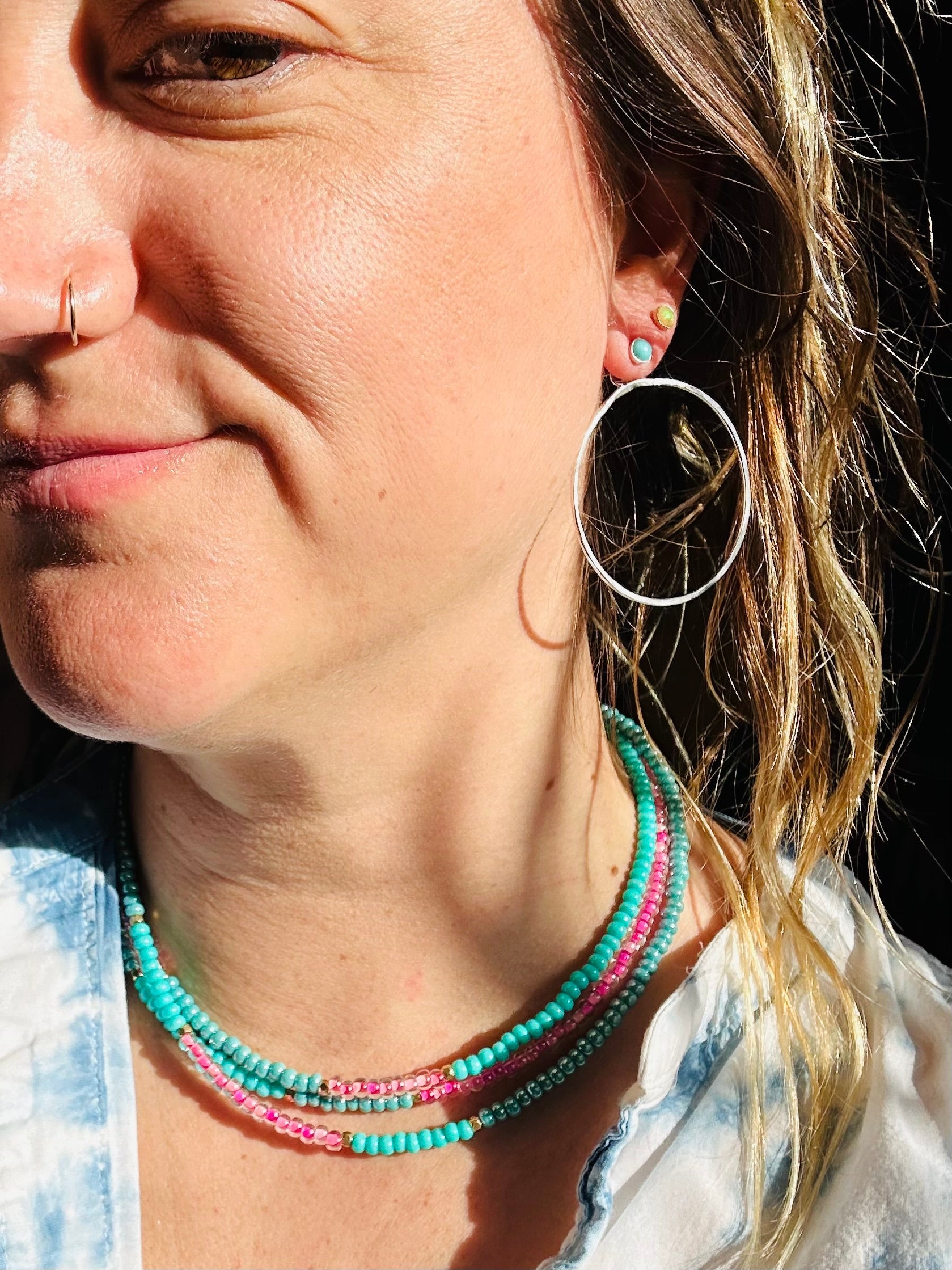 Turquoise Orbit Earrings-0
