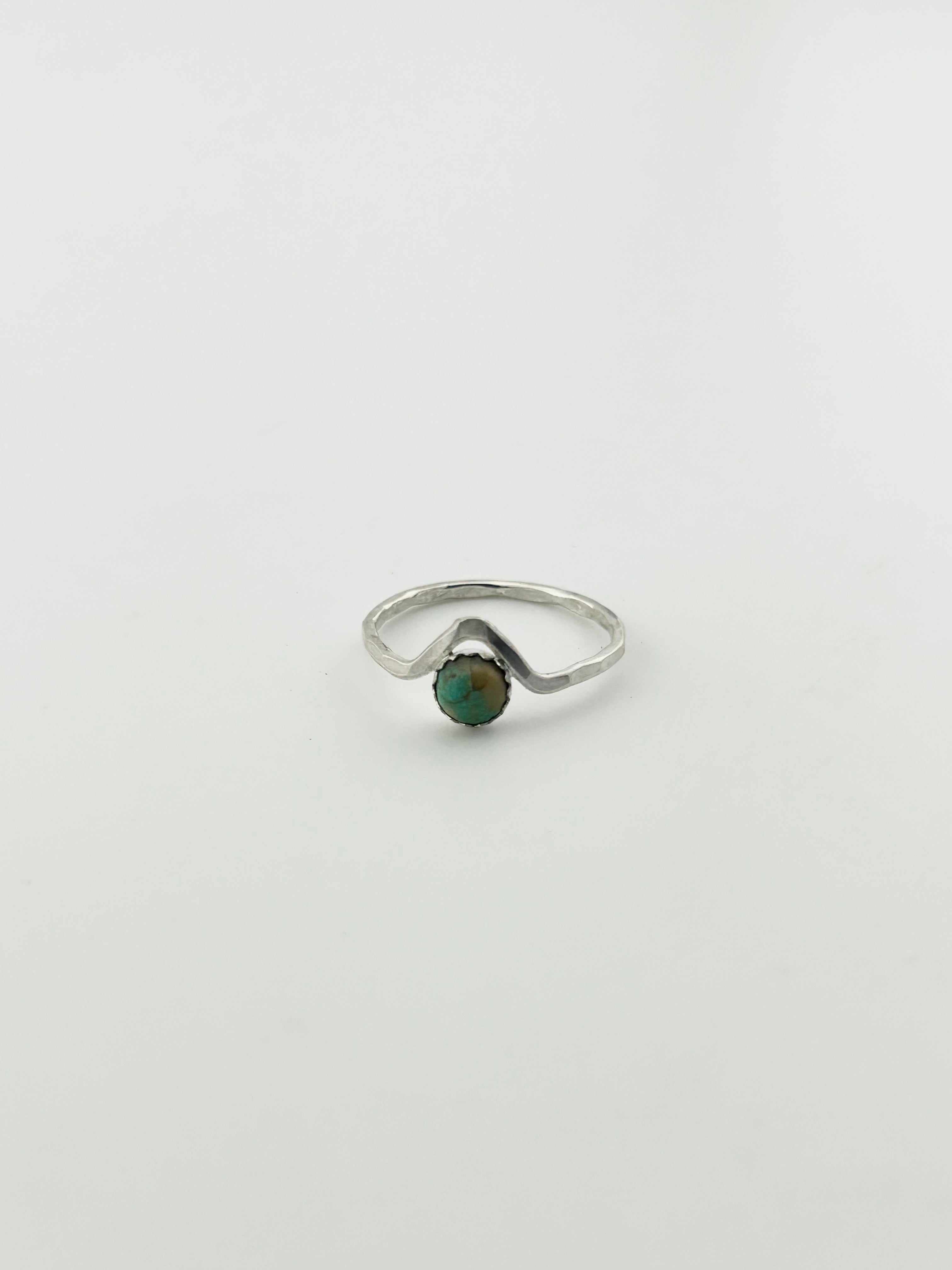 Turquoise Chevron Stacking Ring-2