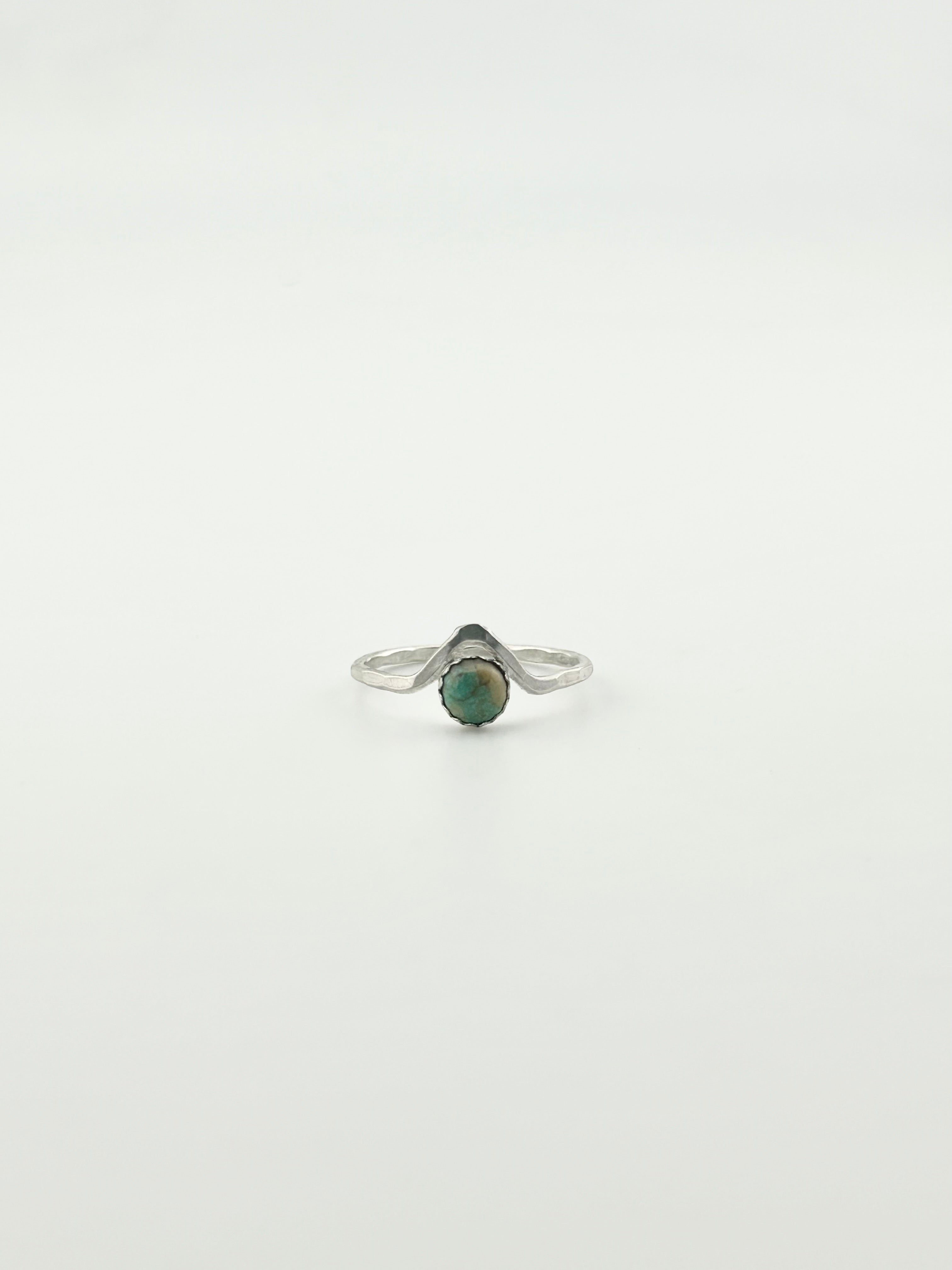 Turquoise Chevron Stacking Ring-0