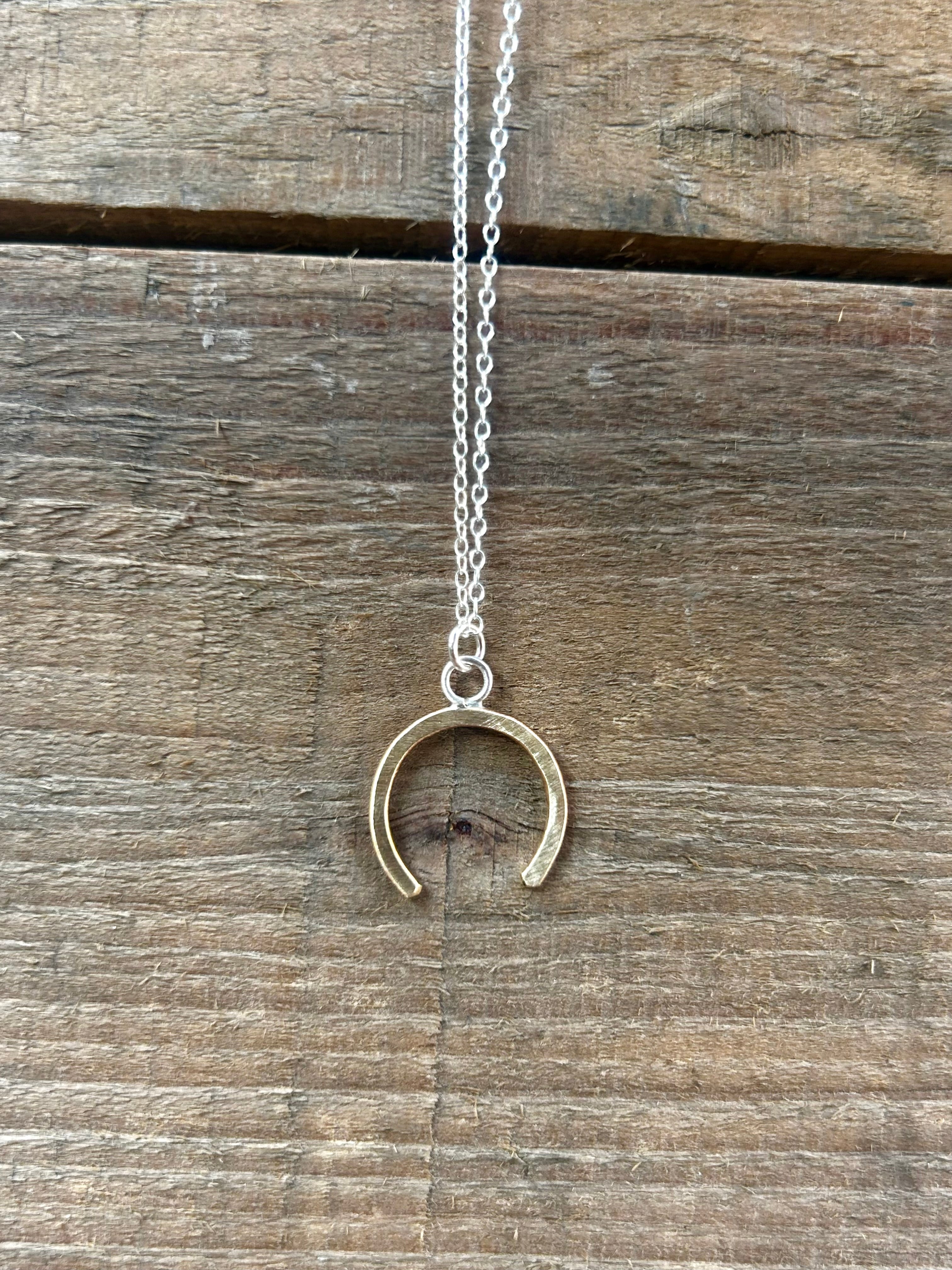 Share Luck - Lucky Horseshoe Charm Necklace-1