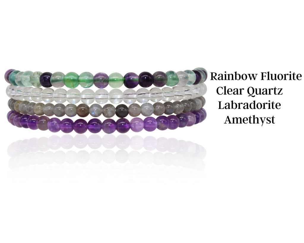 Intuition Psychic Power Stackable Crystal Bracelet Set-3