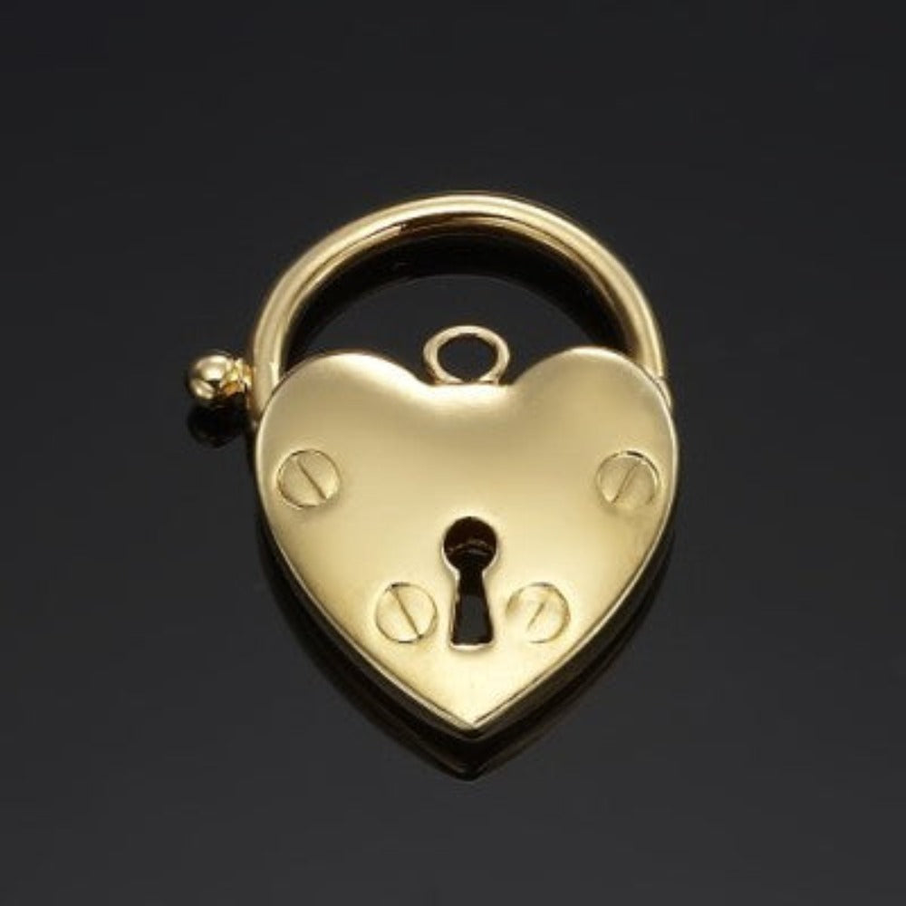 Classic 18ct Heavy Yellow Gold Plated Plain Heart Locket - USA Made